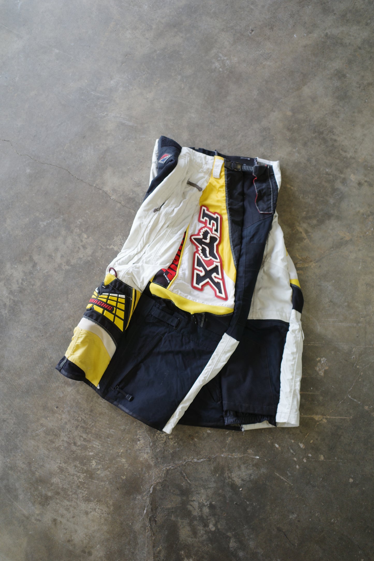 Wide Legged nag nag Pants(S)/made from vintage FOX moto racing pants &vintage ski trousers