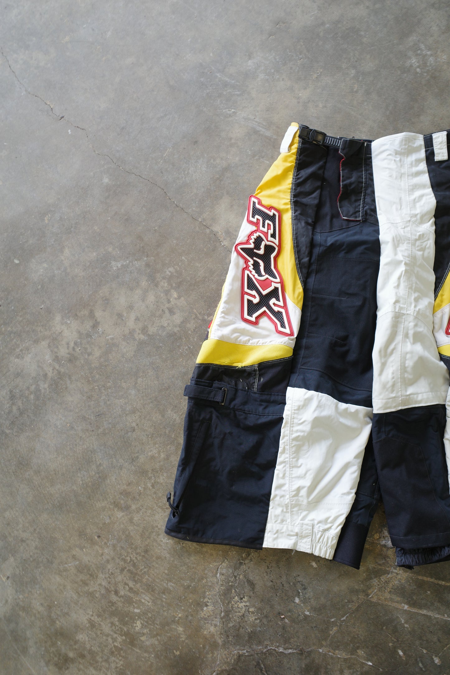 Wide Legged nag nag Pants(S)/made from vintage FOX moto racing pants &vintage ski trousers