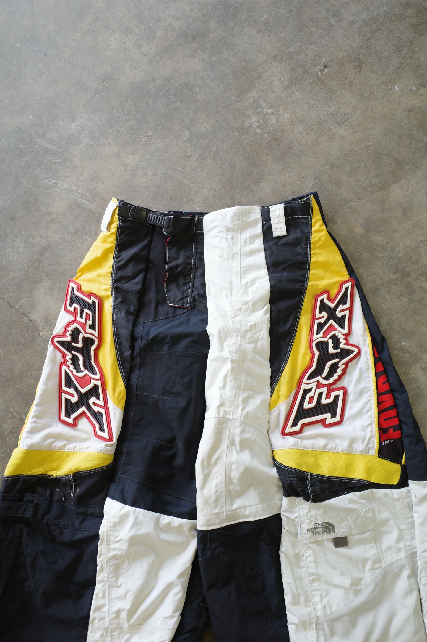Wide Legged nag nag Pants(S)/made from vintage FOX moto racing pants &vintage ski trousers