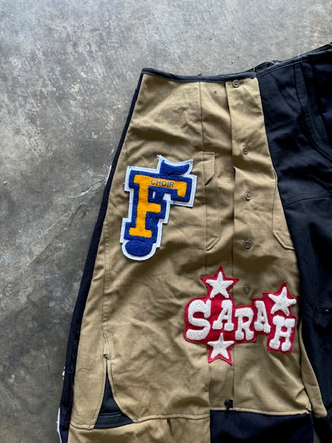 Wide Legged Patched Pants(L) /  made with vintage US.NAVY ISSUES wool fabric