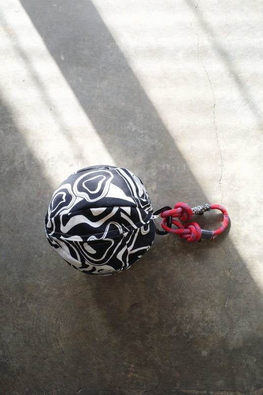 nag nag Ball Bag made from 1970s art fabric