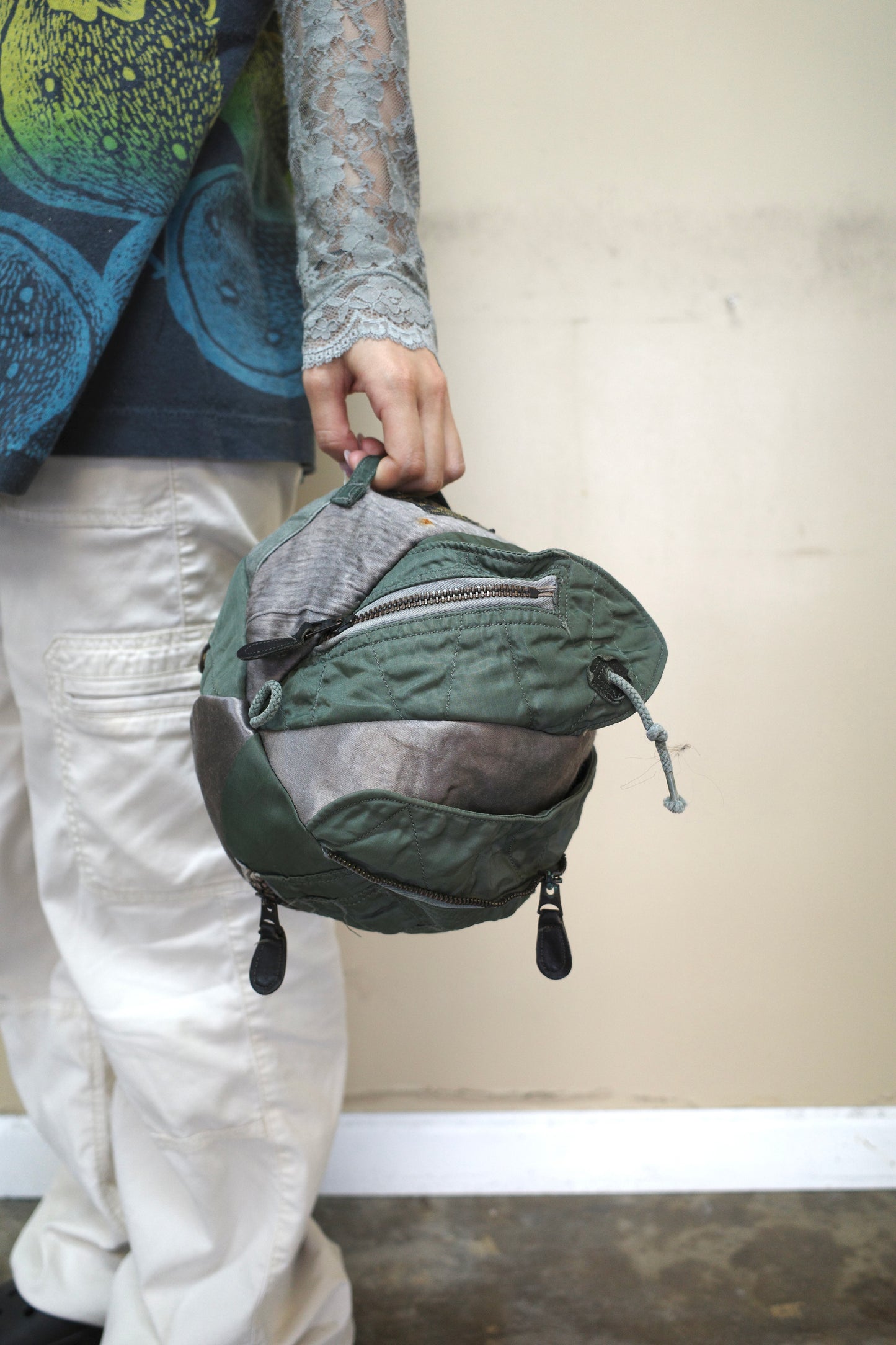 nag nag Ball Bag(L) made from 50-60s US.MILITARY ISSUE Flight Suit