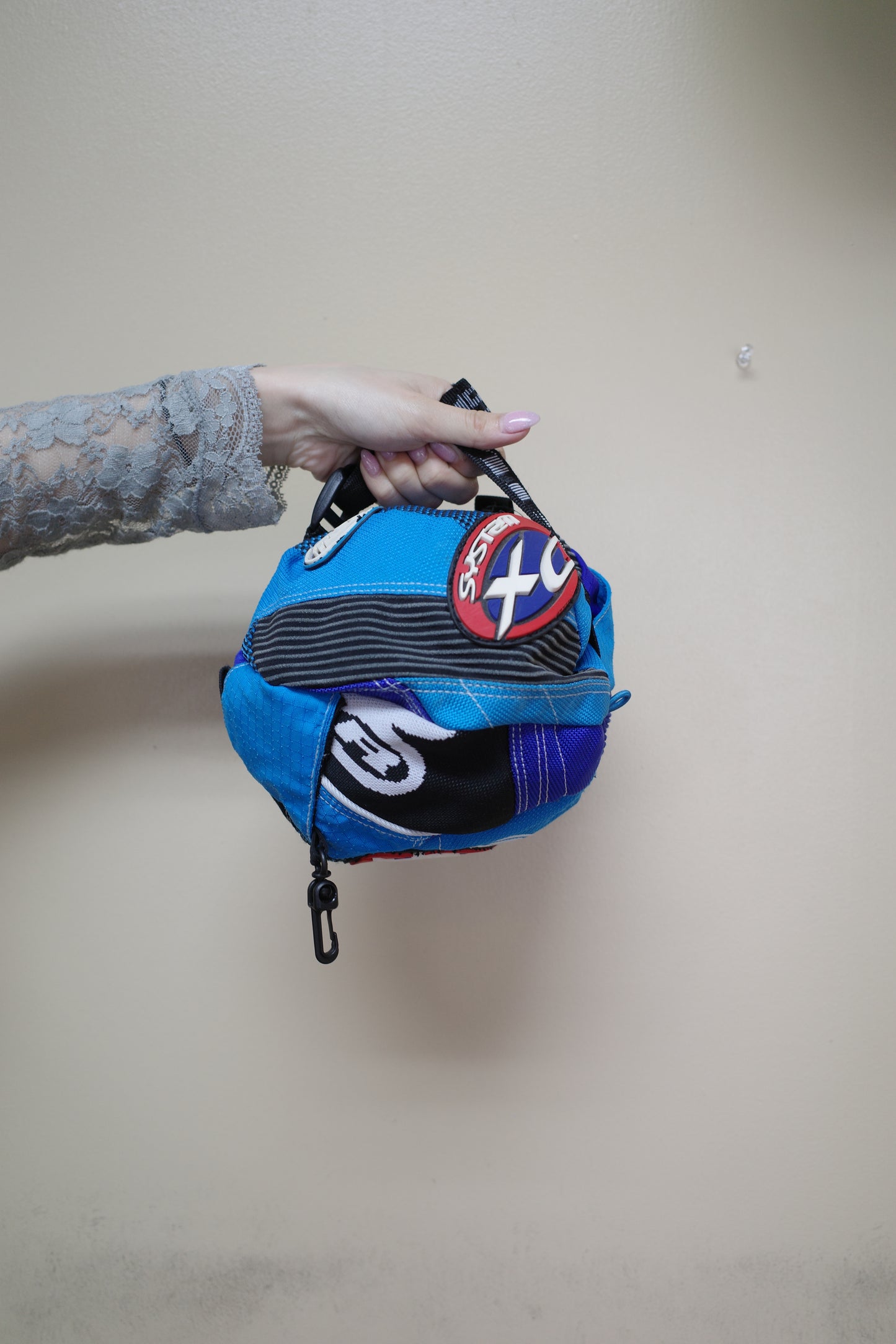 nag nag Ball Bag(S) made from vintage motorcycle pants