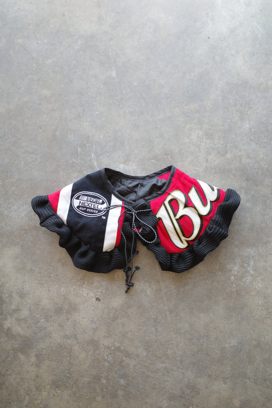 nag nag Collar-made from vintage NASCAR racing jacket