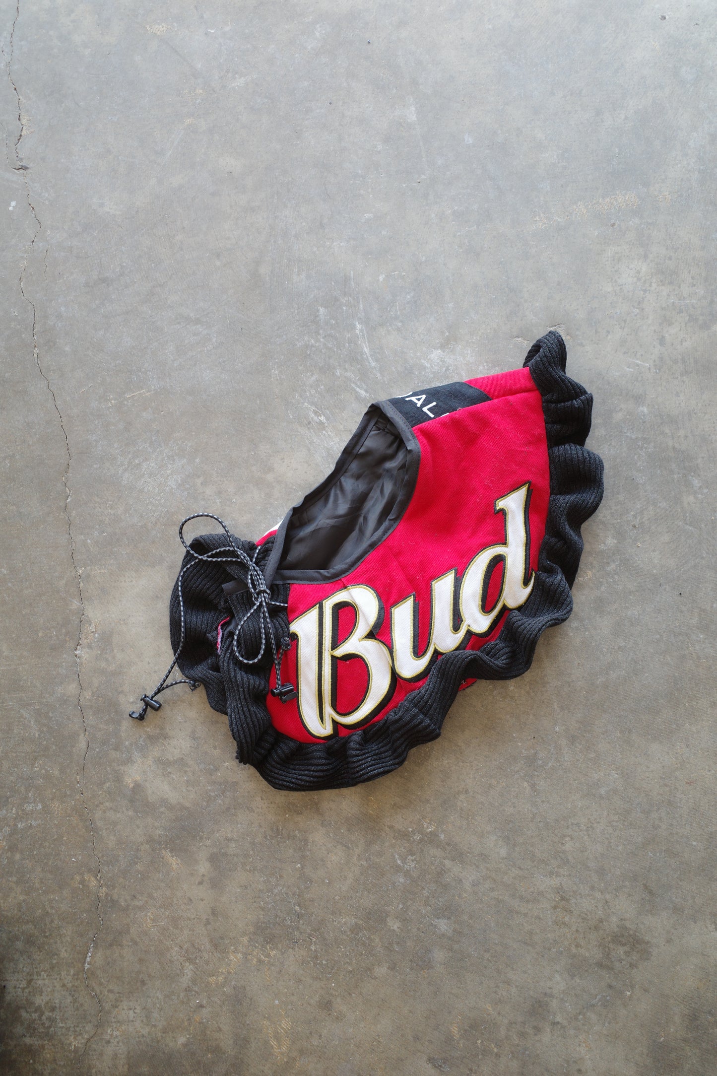 nag nag Collar-made from vintage NASCAR racing jacket