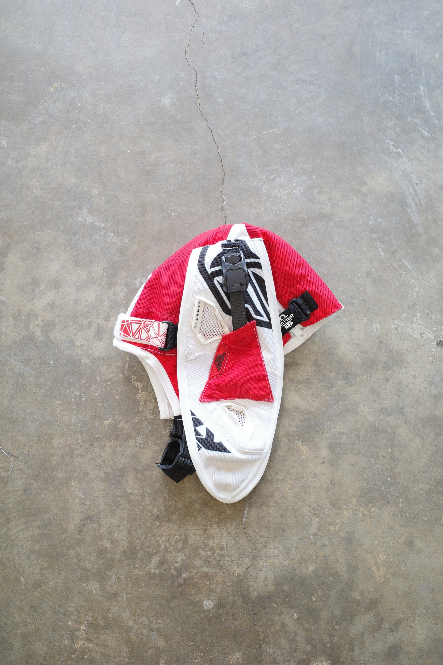 nag nag Bunny Ear Hat made with vintage FLY motorcycle pants