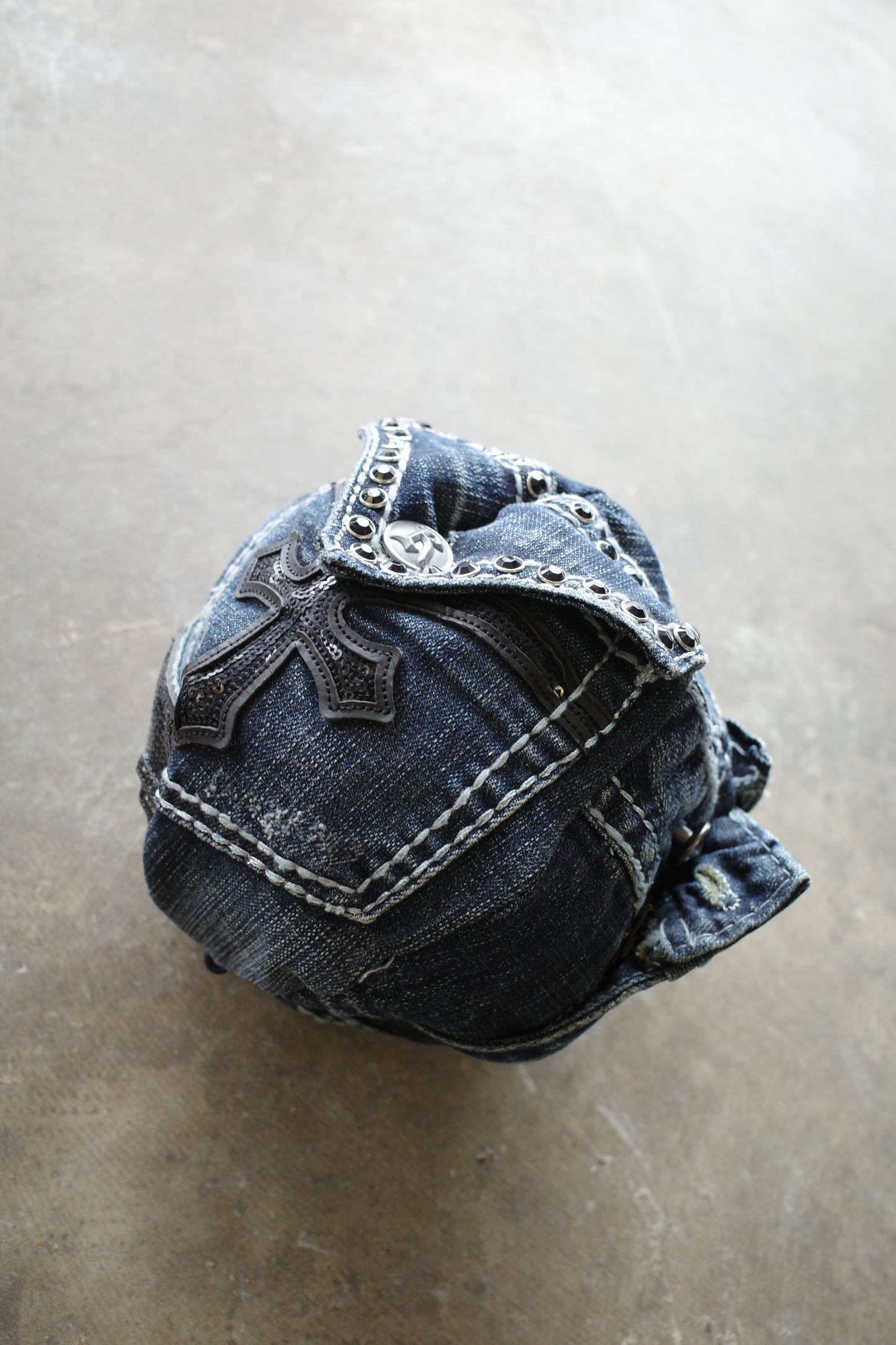 nag nag Ball Bag(S) made from vintage Y2K jeans