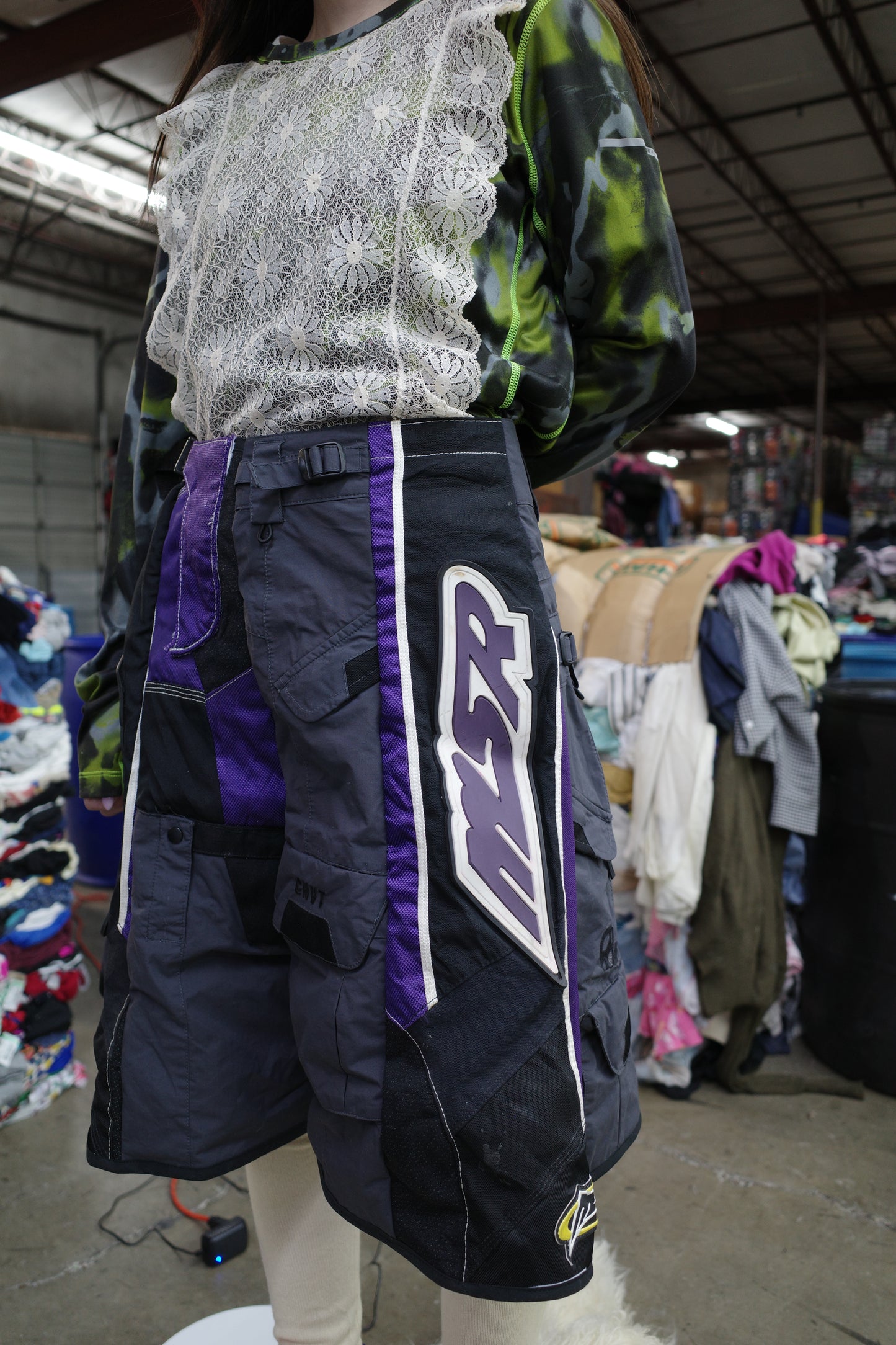 nag nag Baggy Shorts (30)/made from vintage MSR racing pants