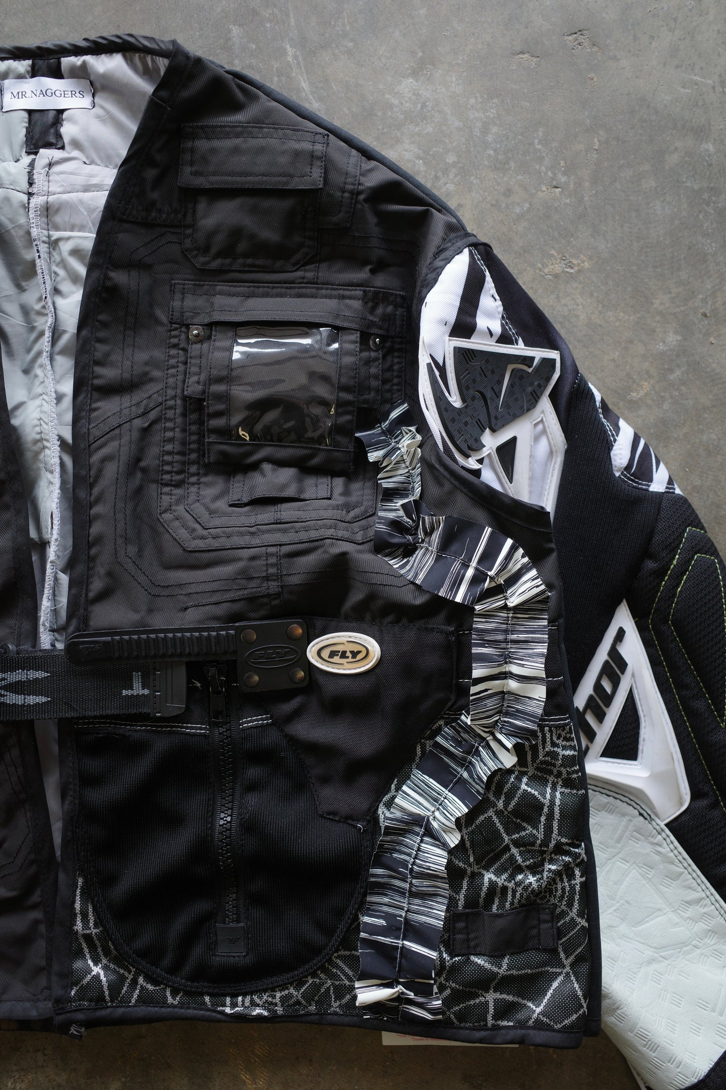 nag nag Engineer Jacket (M-L)/made with vintage Thor moto racing pants