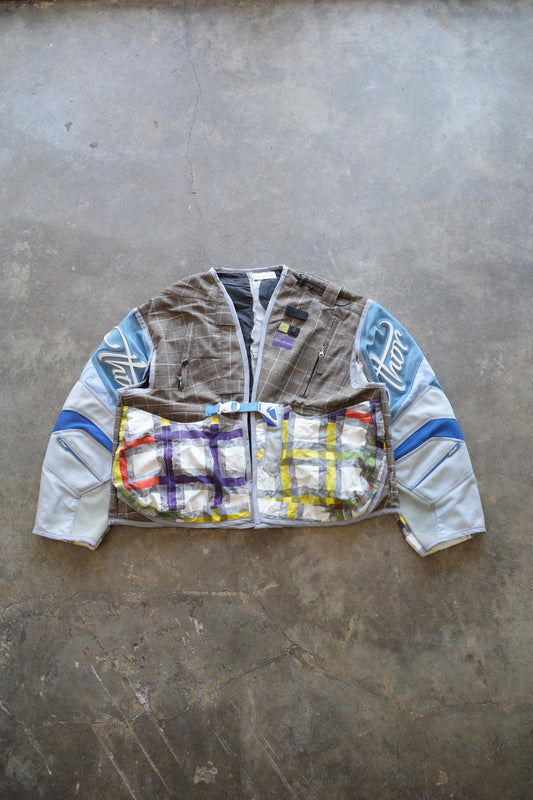nag nag Engineer Jacket (M-L)/made with vintage Thor moto racing pants