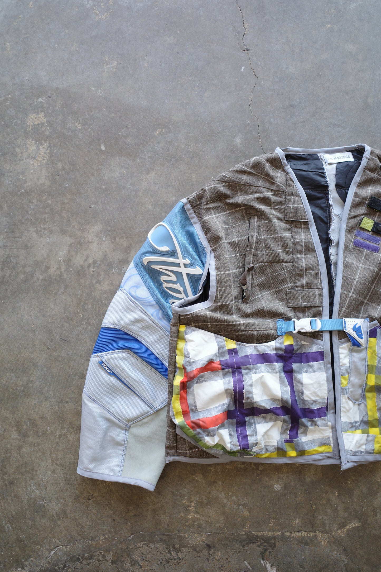 nag nag Engineer Jacket (M-L)/made with vintage Thor moto racing pants