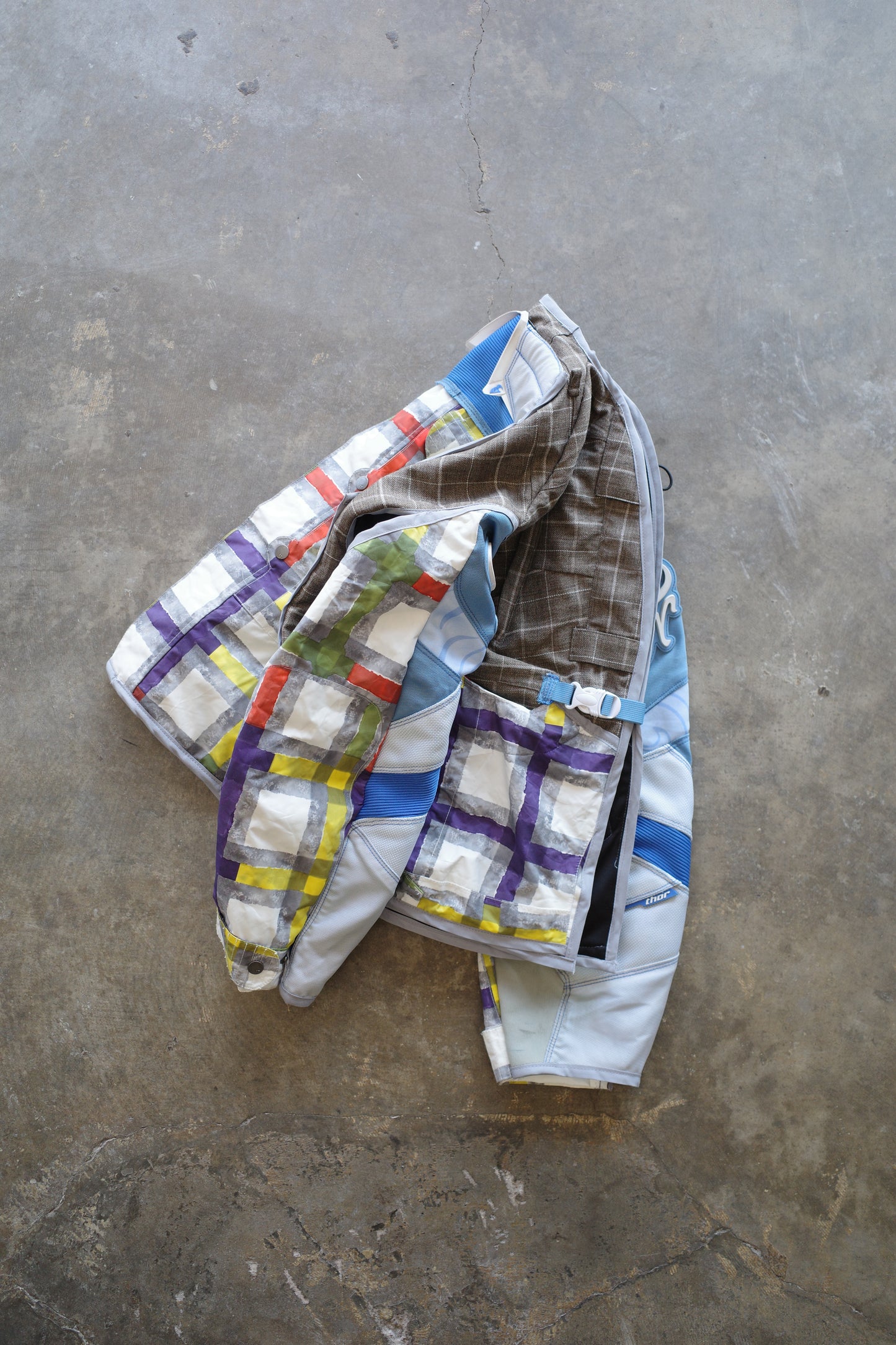 nag nag Engineer Jacket (M-L)/made with vintage Thor moto racing pants