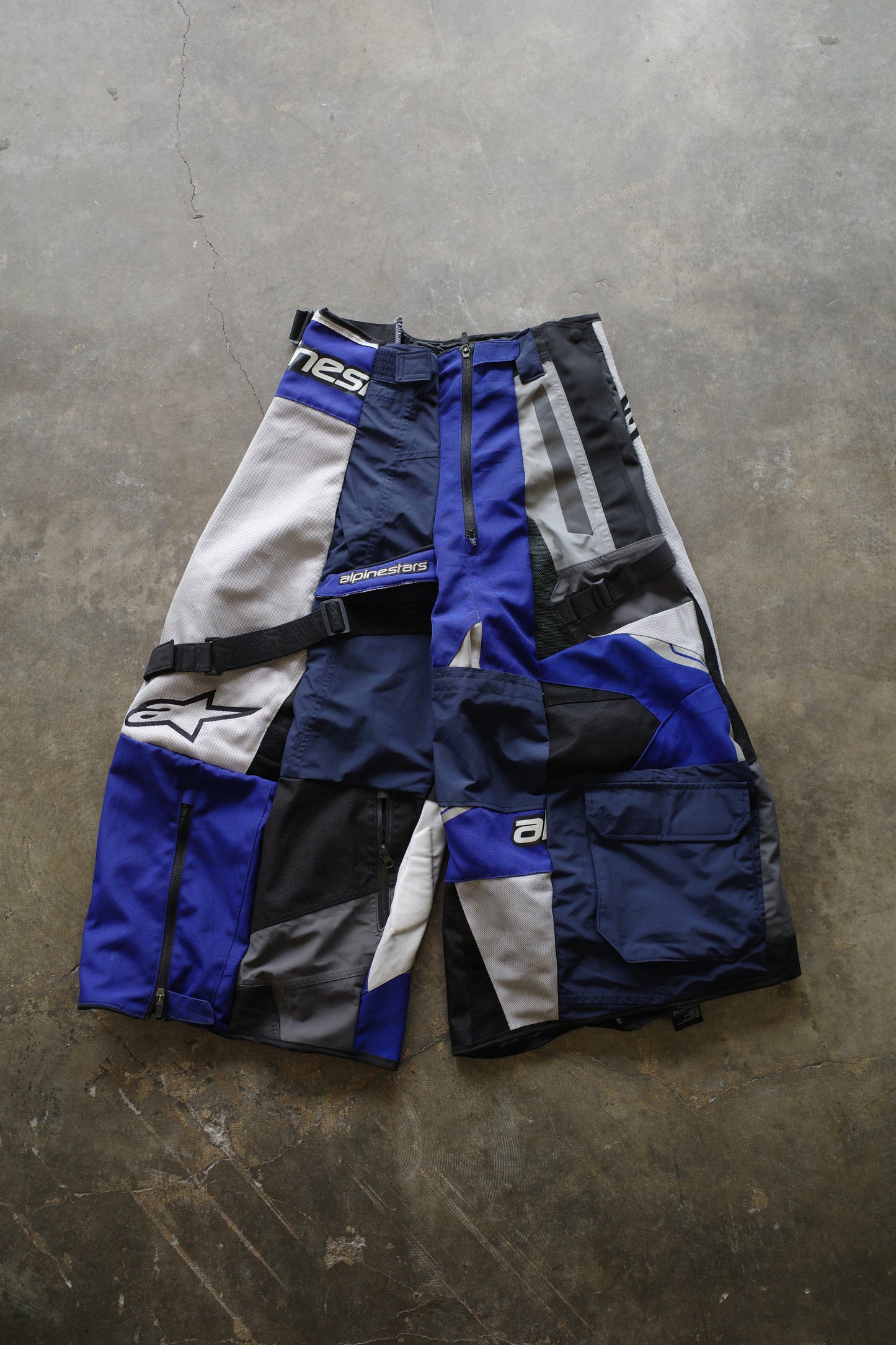 Wide Legged nag nag Pants(S)/made from vintage alpinestar moto racing jacket and pants