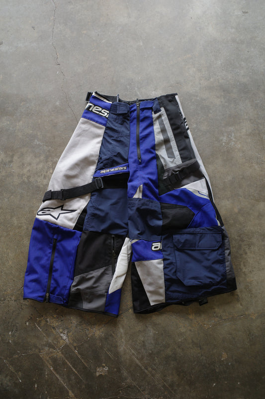 Wide Legged nag nag Pants(S)/made from vintage alpinestar moto racing jacket and pants