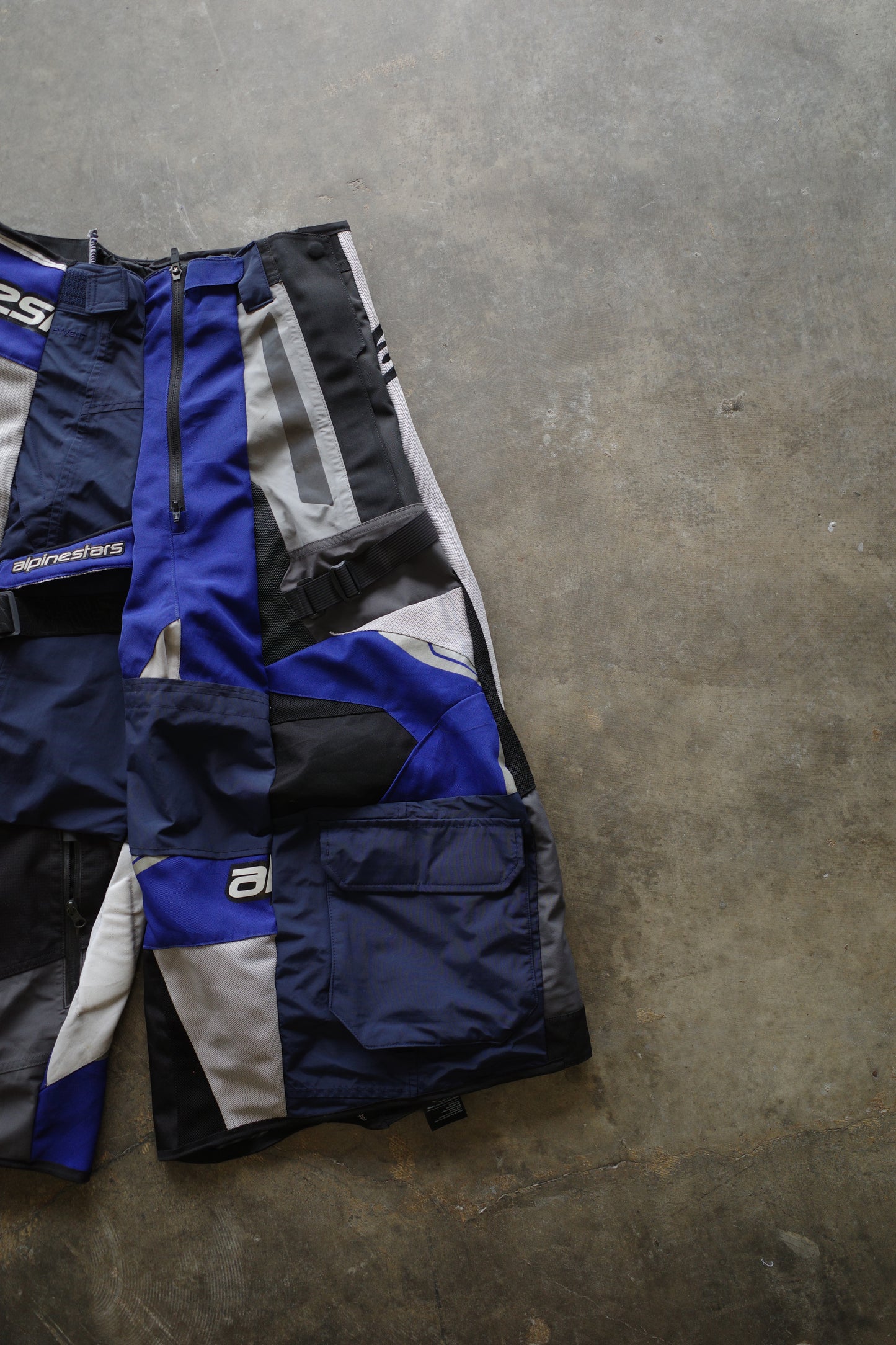 Wide Legged nag nag Pants(S)/made from vintage alpinestar moto racing jacket and pants