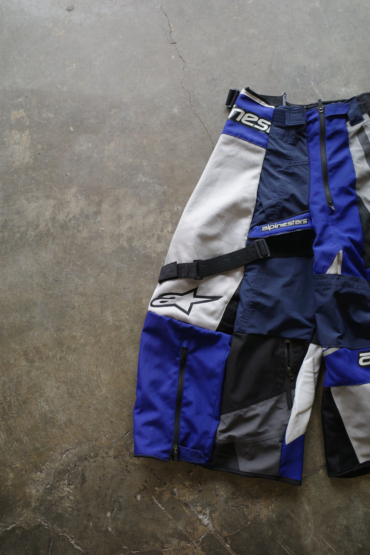 Wide Legged nag nag Pants(S)/made from vintage alpinestar moto racing jacket and pants