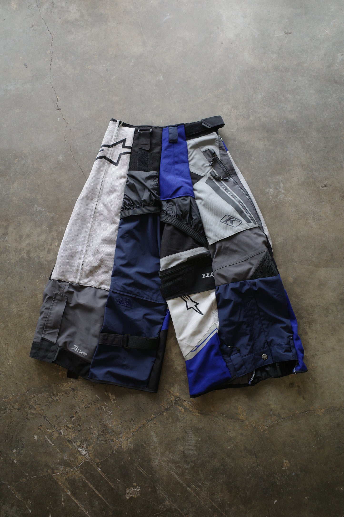 Wide Legged nag nag Pants(S)/made from vintage alpinestar moto racing jacket and pants