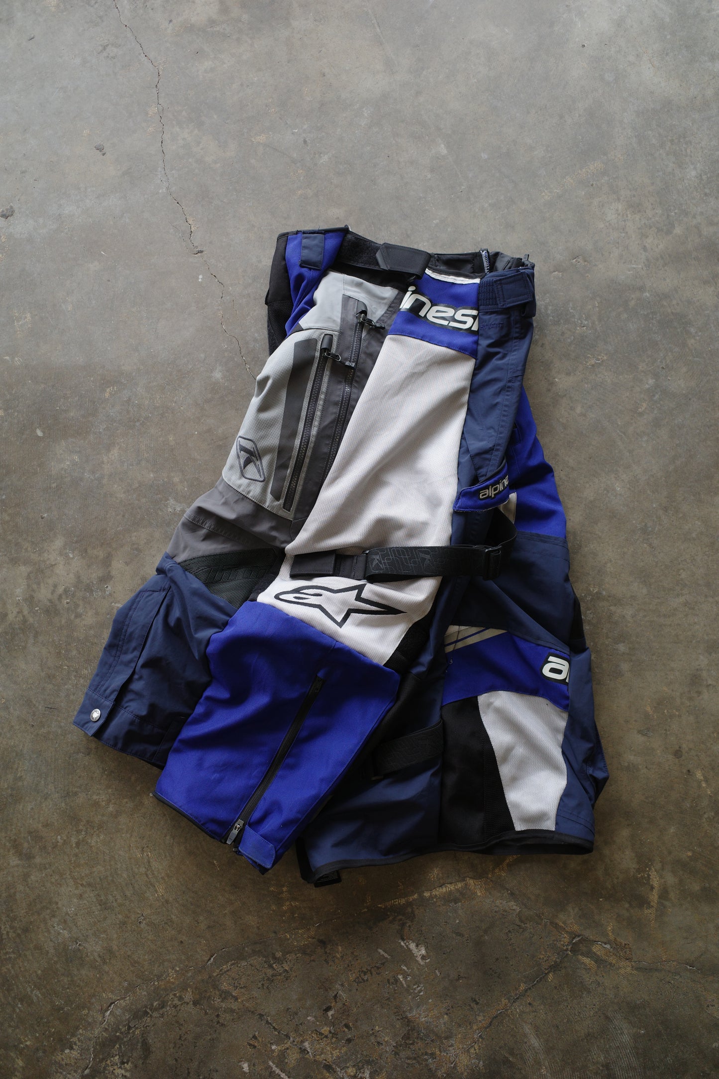 Wide Legged nag nag Pants(S)/made from vintage alpinestar moto racing jacket and pants