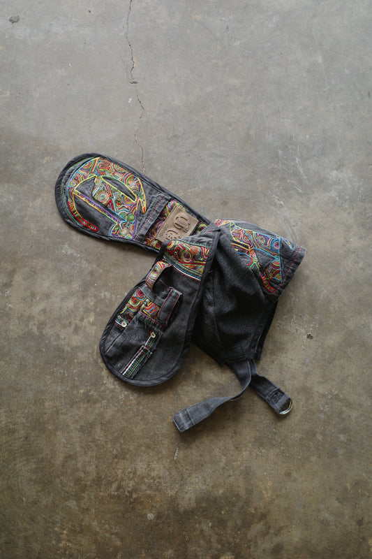 nag nag Bunny Ear Hat made with vintage COOGI jeans