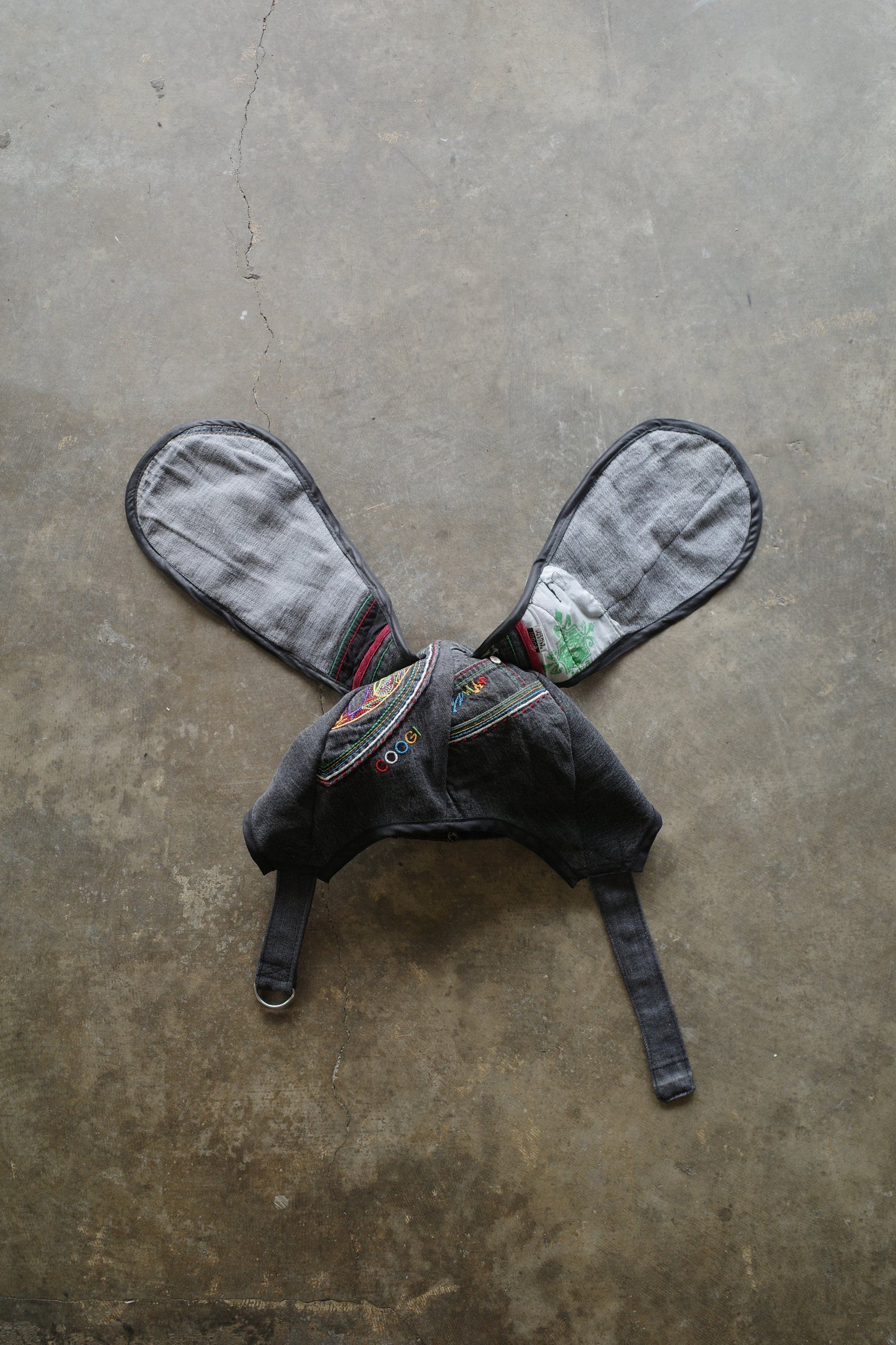 nag nag Bunny Ear Hat made with vintage COOGI jeans