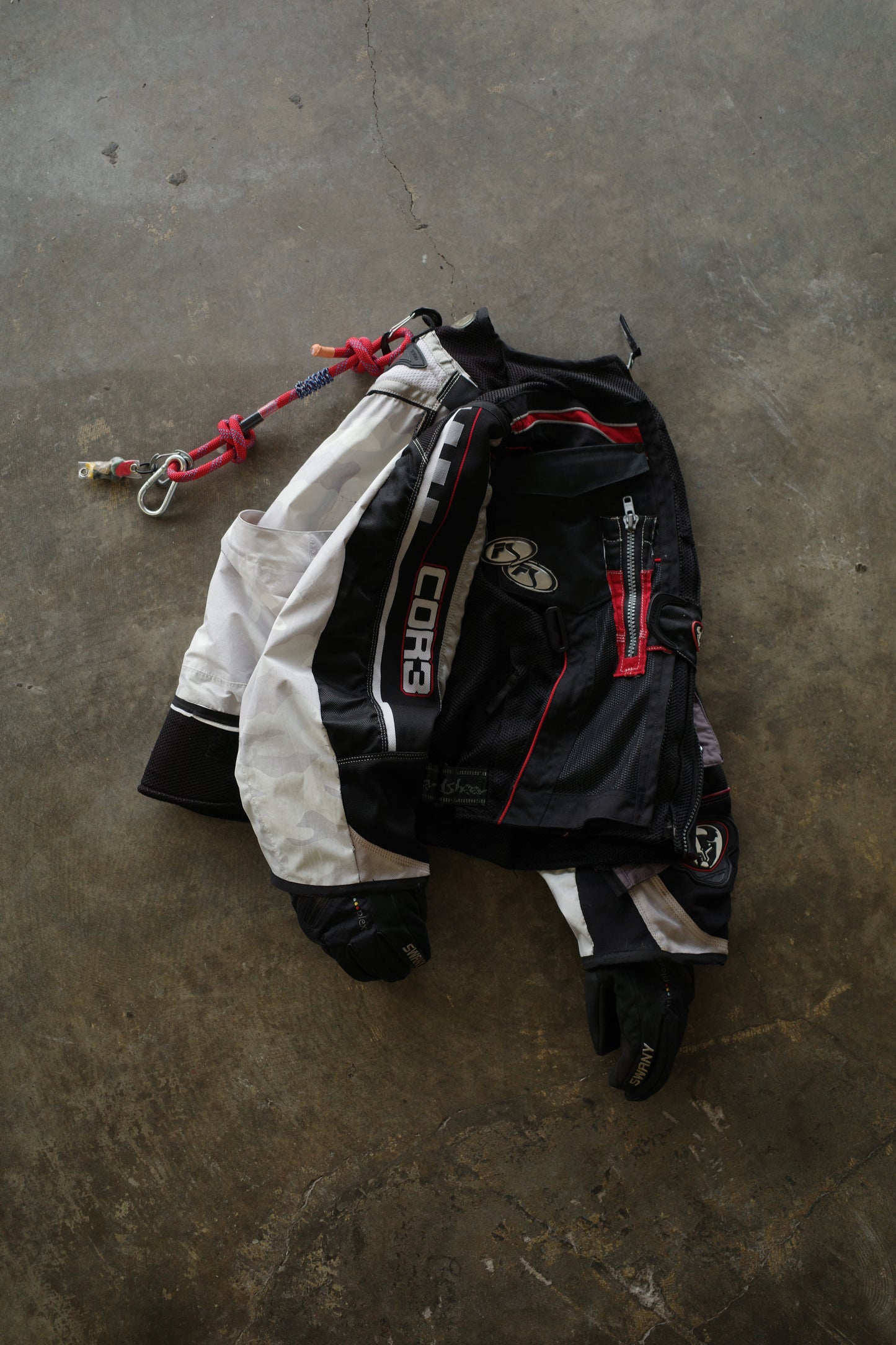 nag nag Engineer Jacket (M-L)/made with vintage Thor moto racing pants