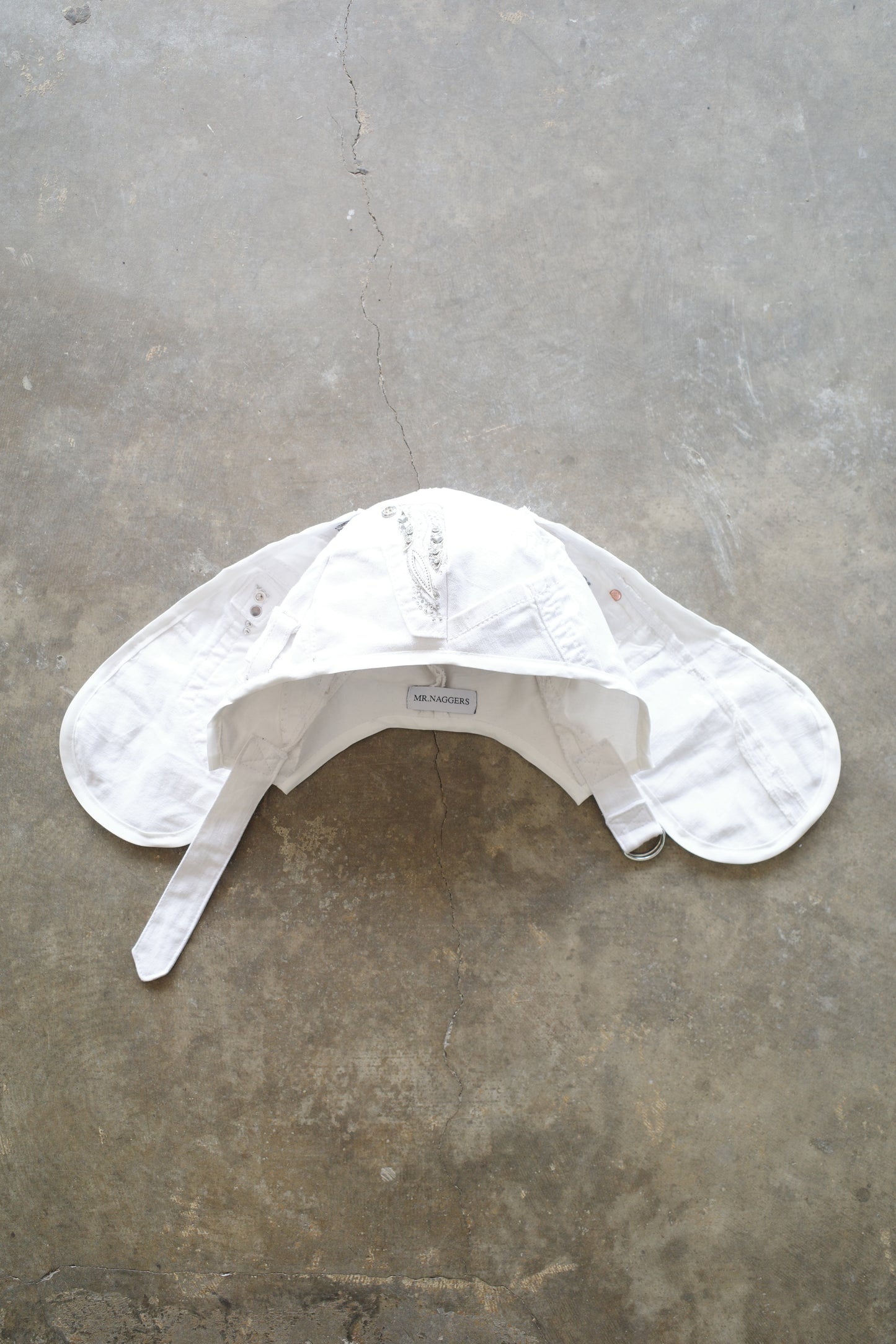 nag nag Bunny Ear Hat made with Y2K vintage miss me Jeans