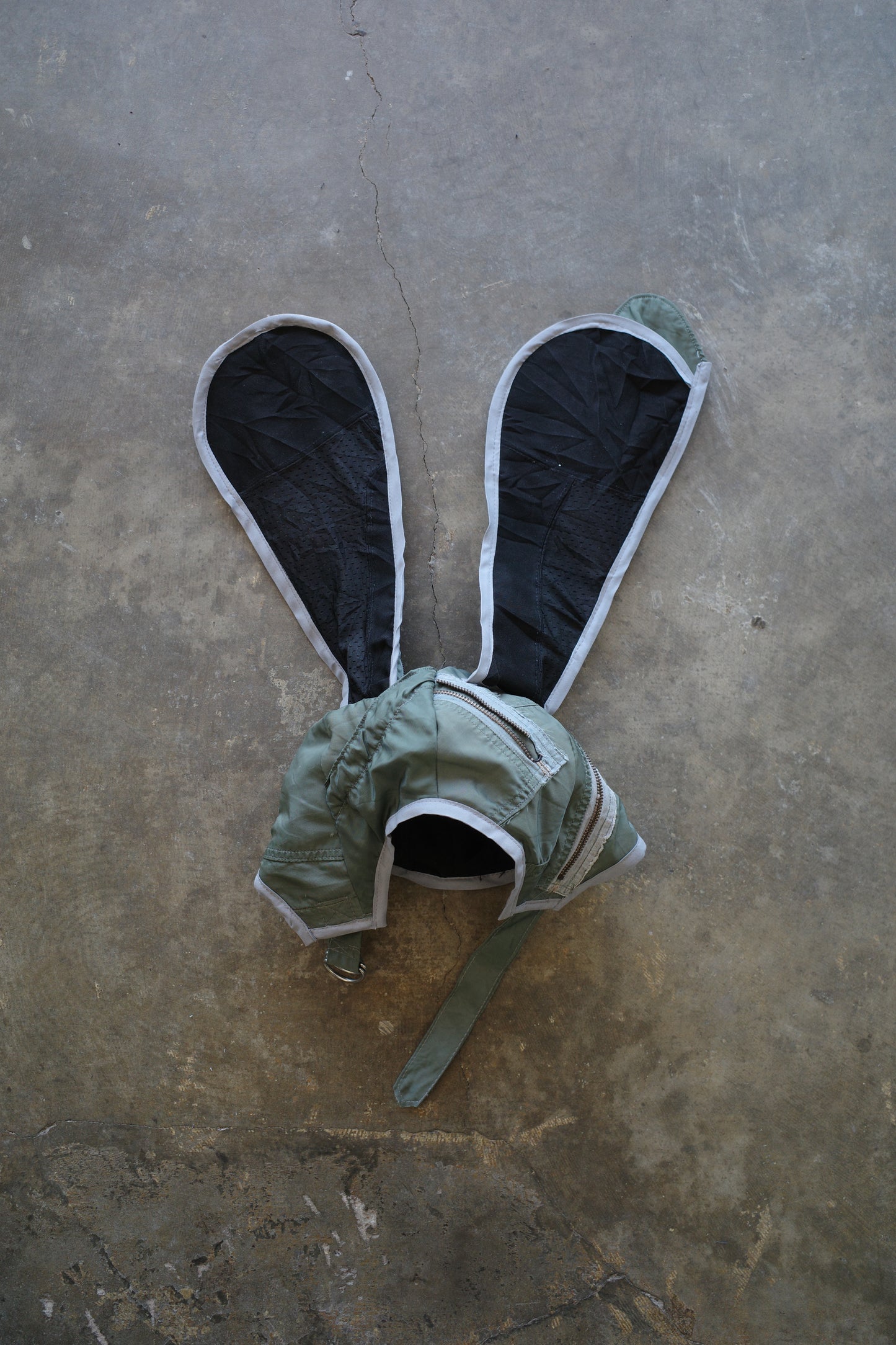 nag nag Bunny Ear Hat made with vintage US.AIR FORCE issue Flight suit 2