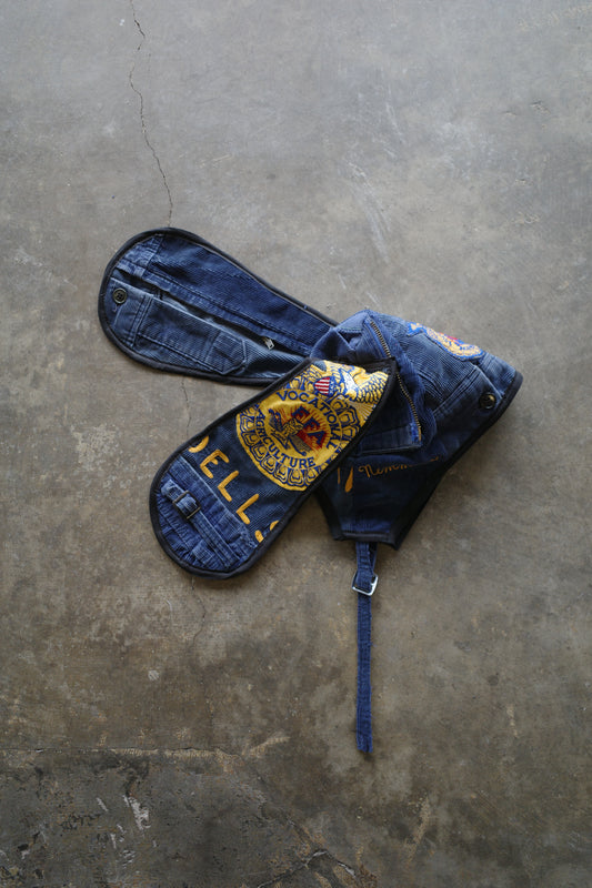 nag nag Bunny Ear Hat made with vintage FFA jacket and patches
