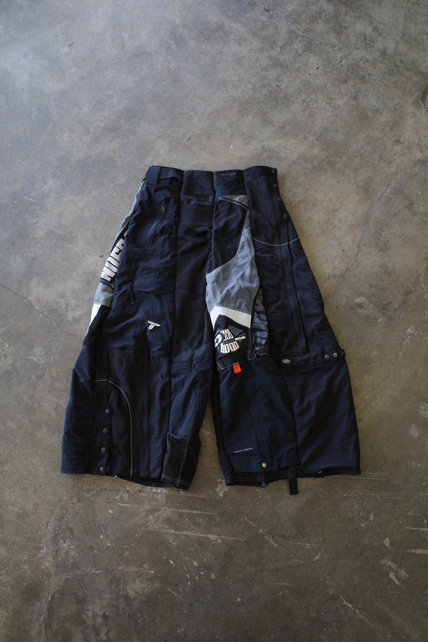 Wide Legged nag nag Pants(L)/made with vintage NOFEAR racing pants&vintage  ski pants
