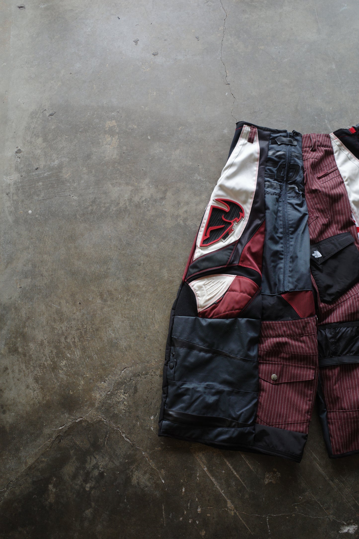 Wide Legged nag nag Pants(L)/made with vintage Thor racing pants&vintage schott racing jacket