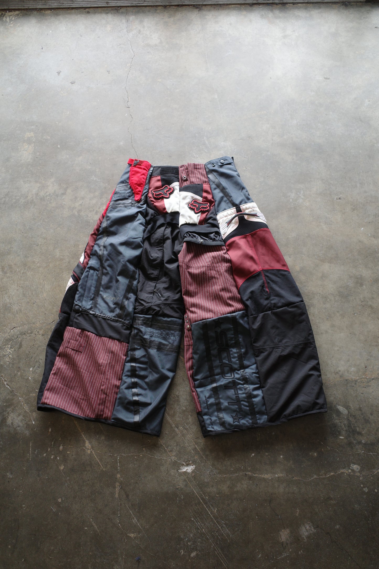 Wide Legged nag nag Pants(L)/made with vintage Thor racing pants&vintage schott racing jacket