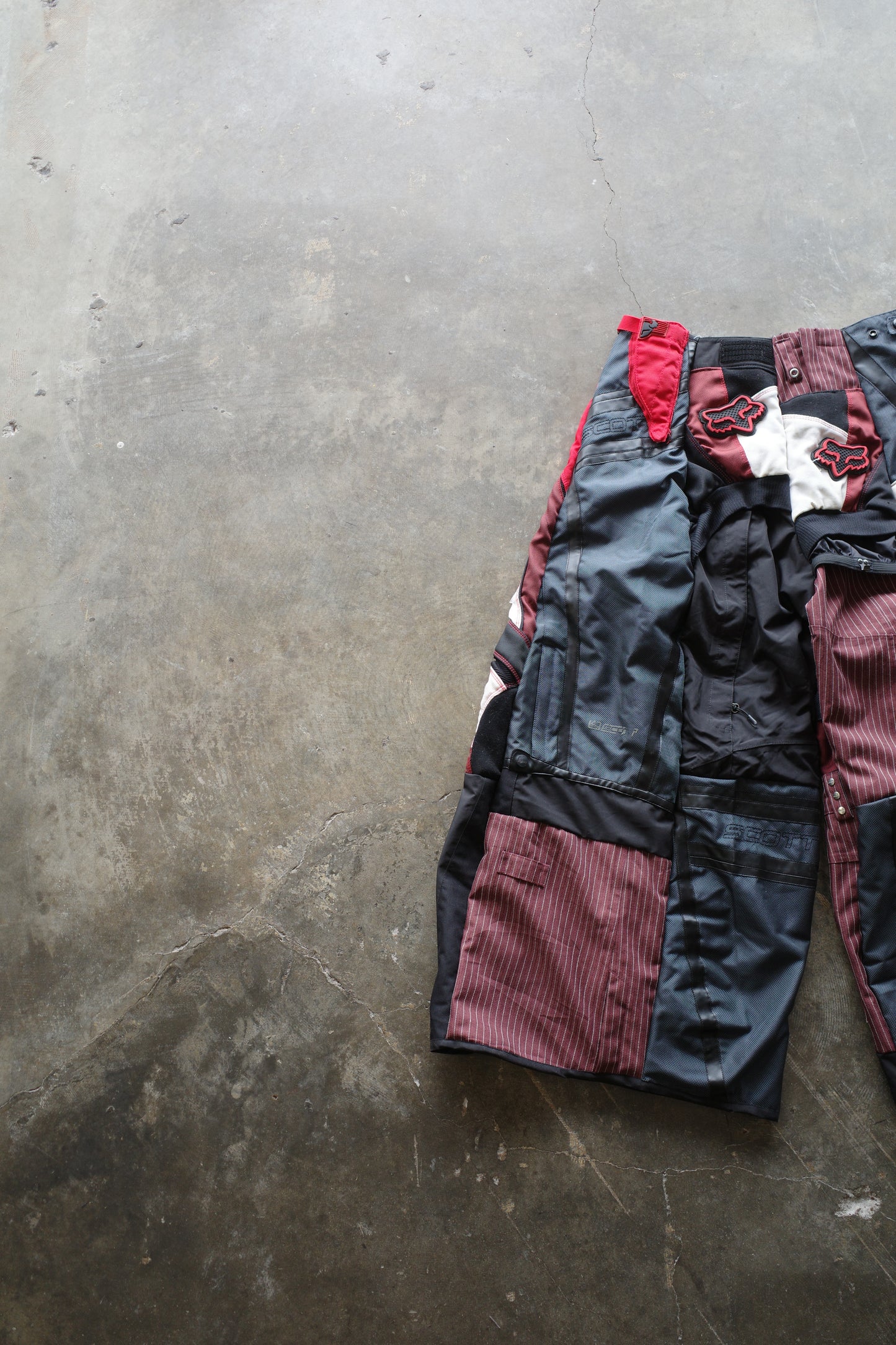 Wide Legged nag nag Pants(L)/made with vintage Thor racing pants&vintage schott racing jacket