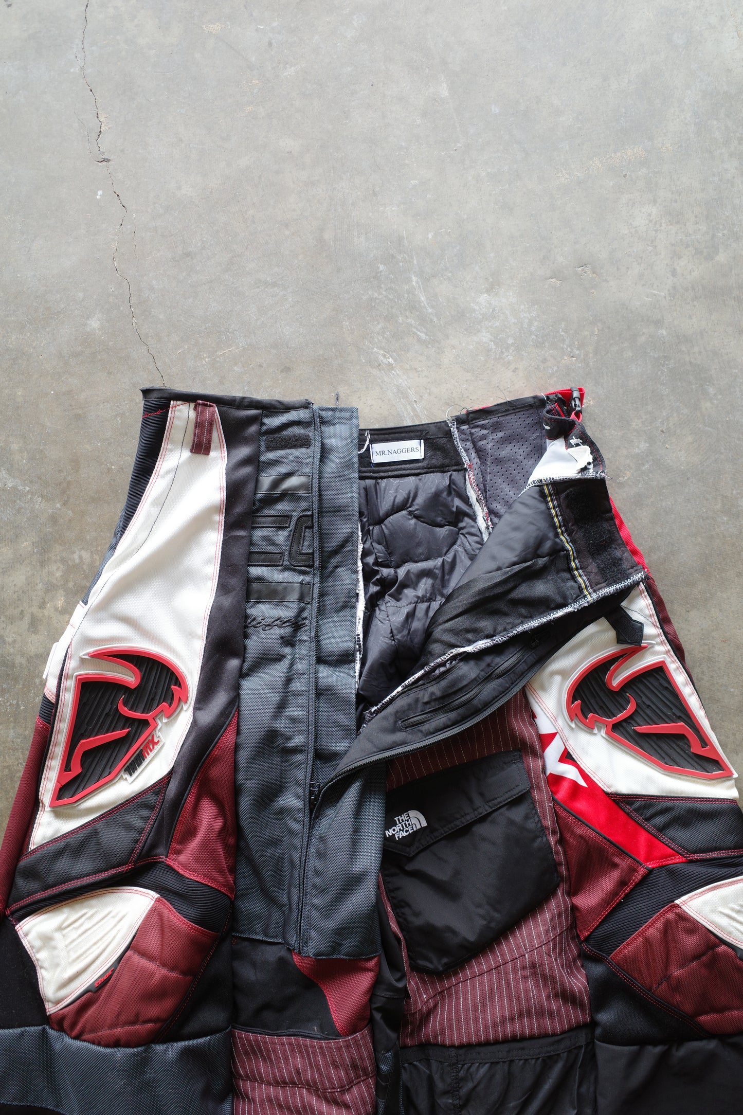 Wide Legged nag nag Pants(L)/made with vintage Thor racing pants&vintage schott racing jacket