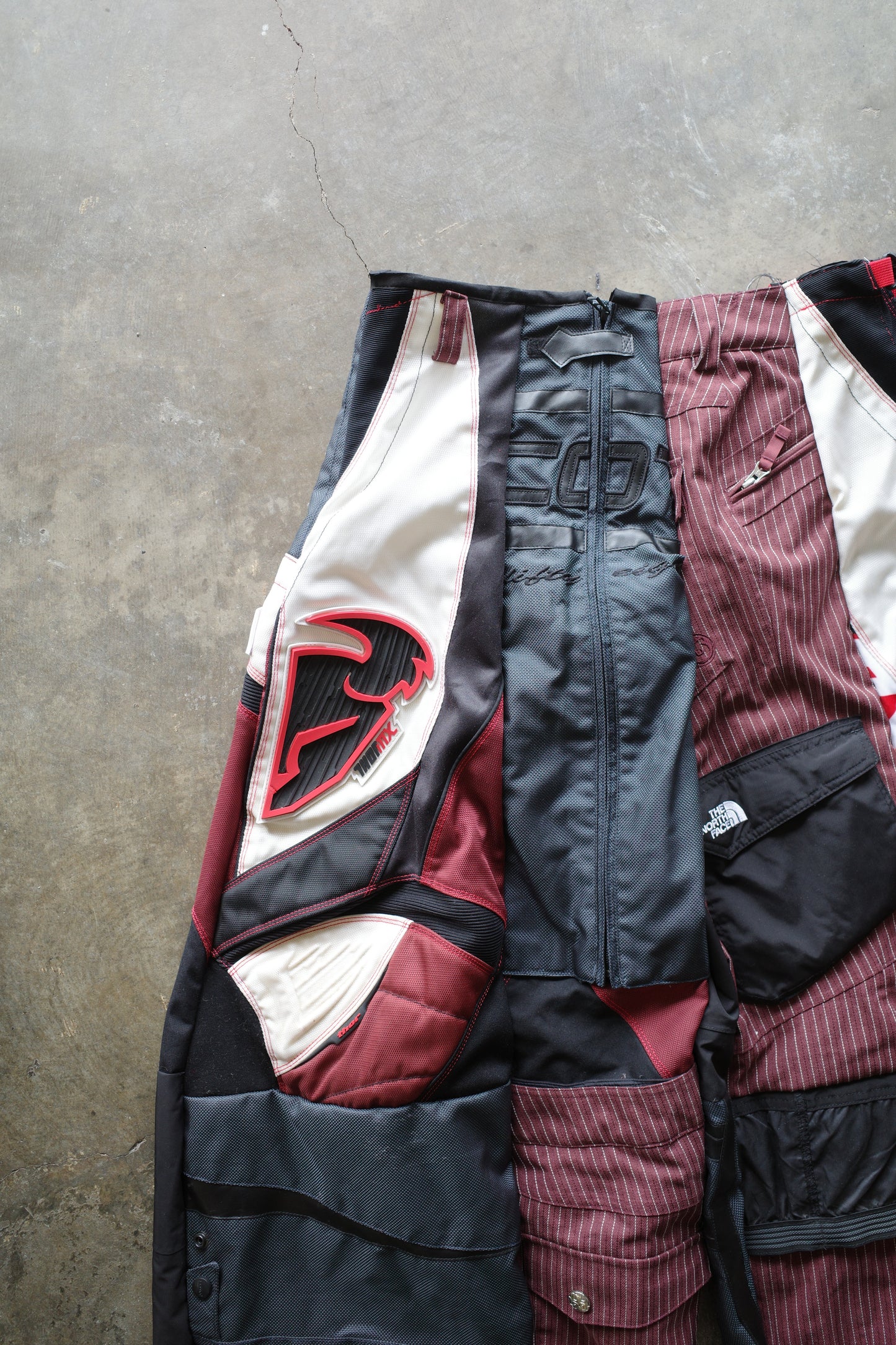 Wide Legged nag nag Pants(L)/made with vintage Thor racing pants&vintage schott racing jacket