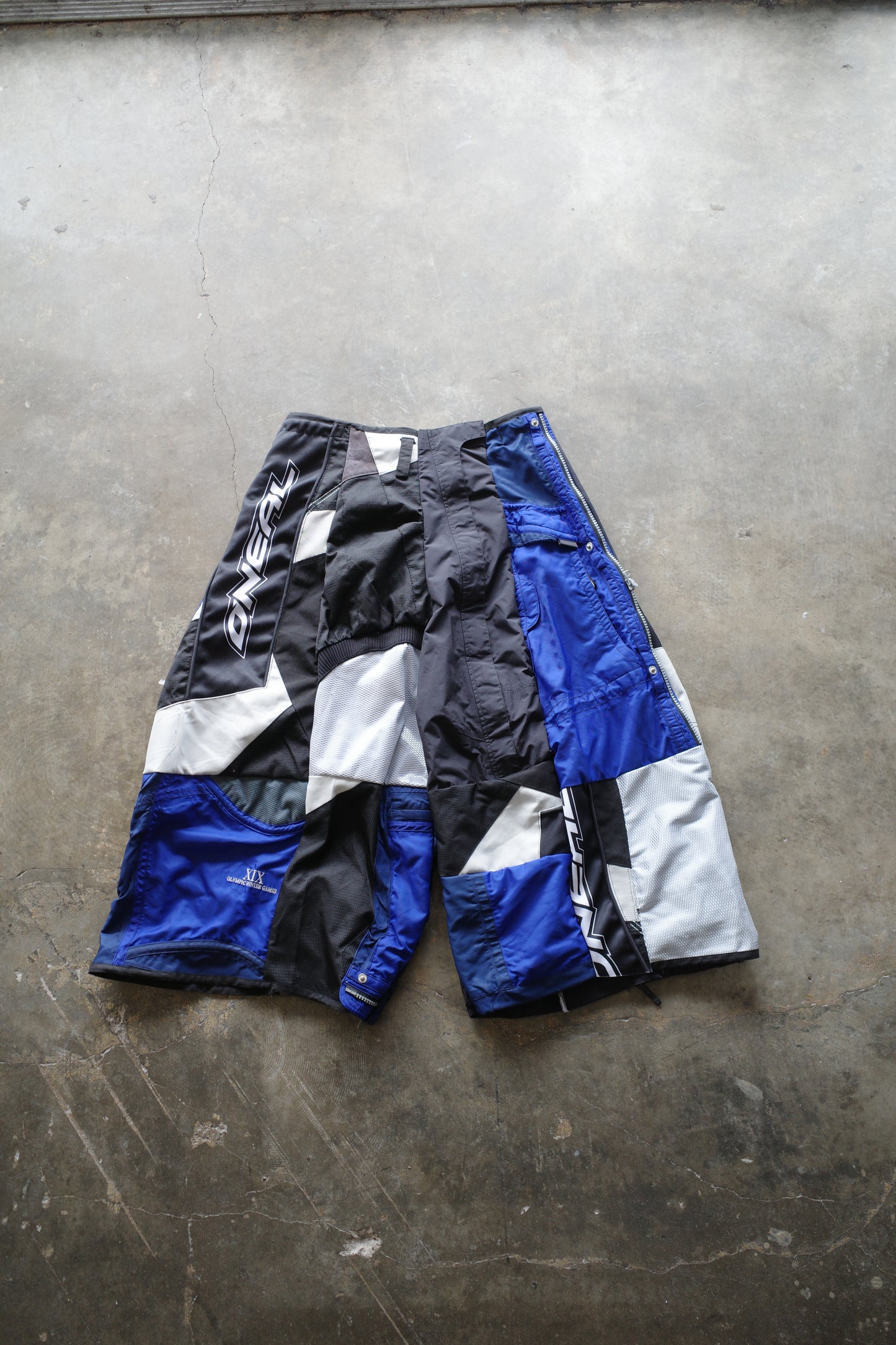 Wide Legged nag nag Pants(S)/made from vintage ONEAL moto racing pants &vintage ski trousers
