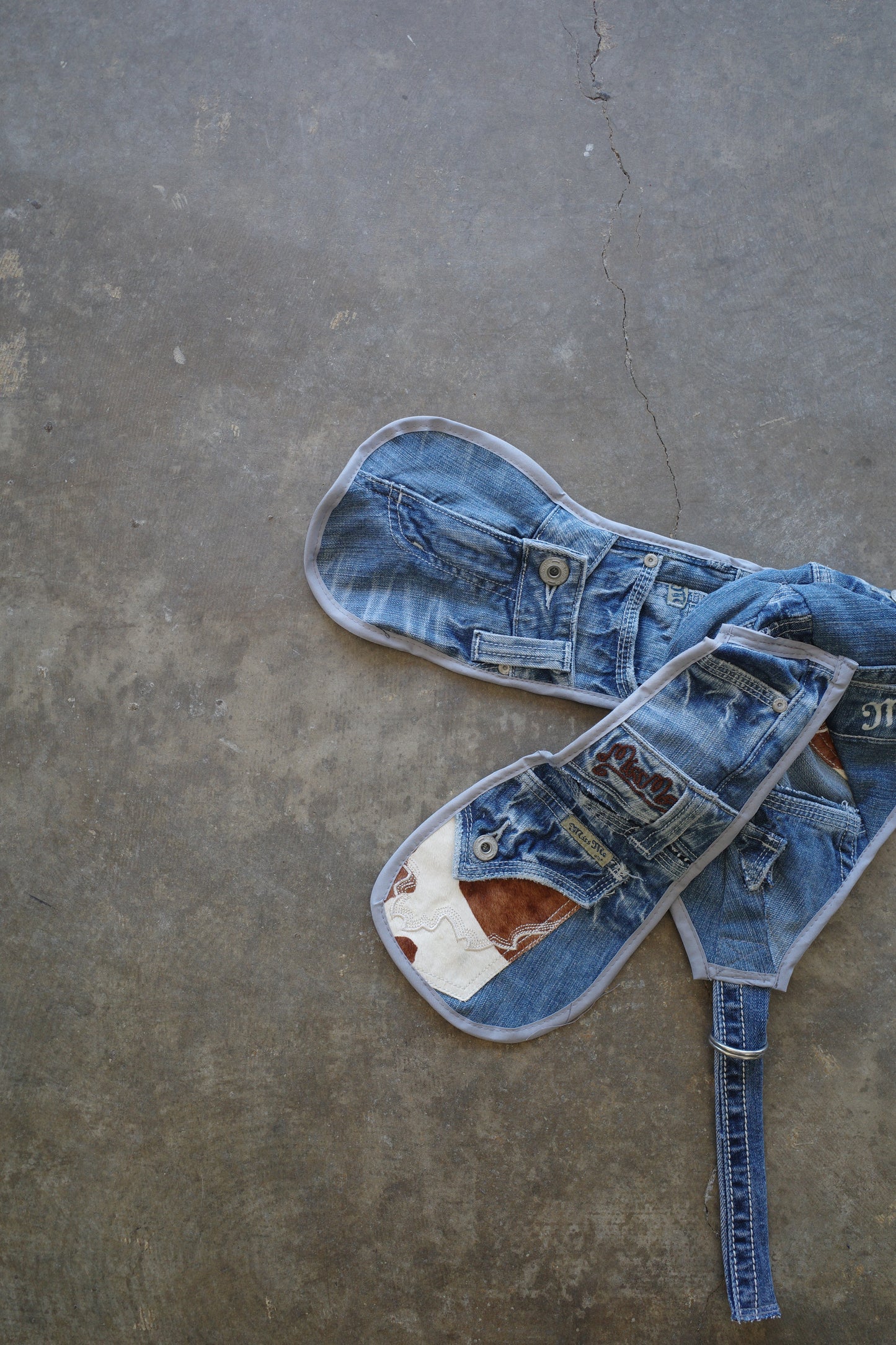 nag nag Bunny Ear Hat made with vintage  Y2K missme jeans