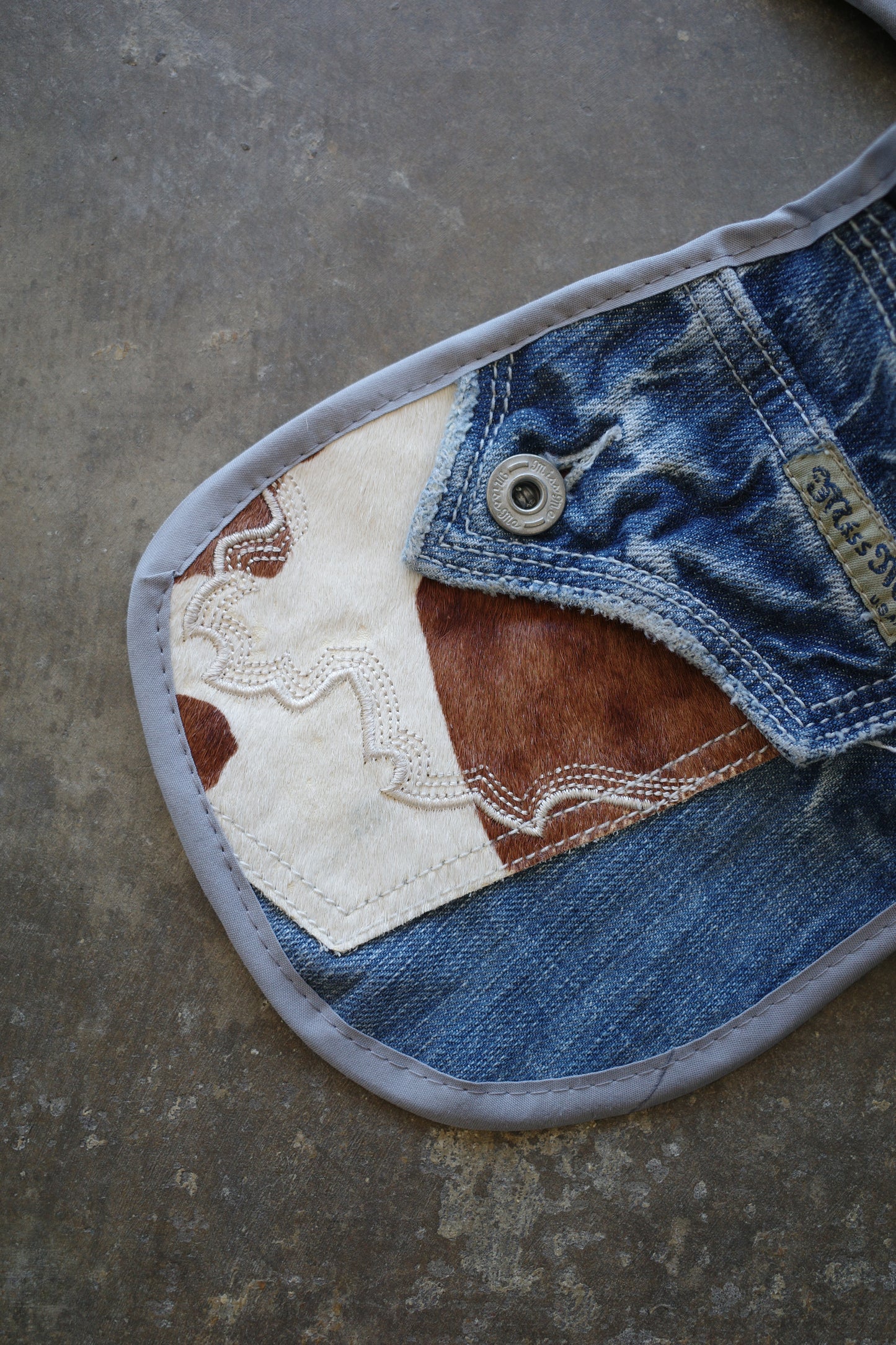 nag nag Bunny Ear Hat made with vintage  Y2K missme jeans