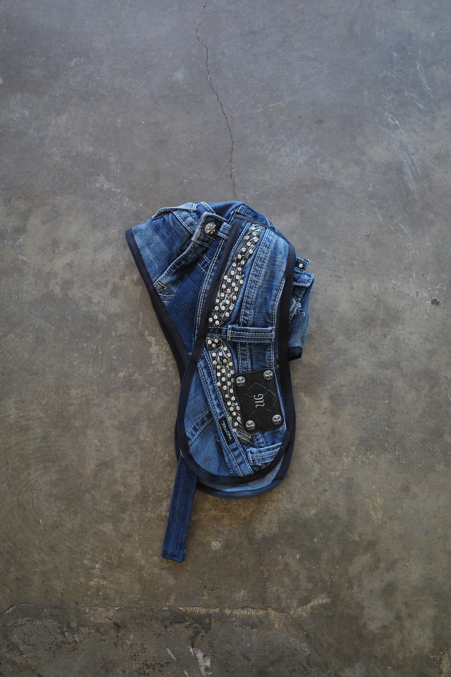 nag nag Bunny Ear Hat made with vintage  Y2K missme jeans