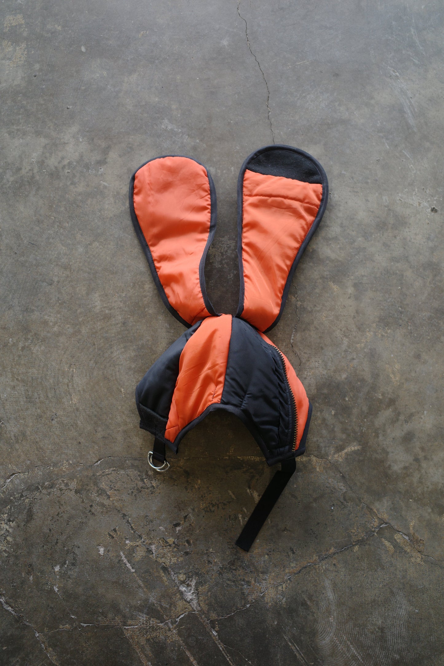 nag nag Bunny Ear Hat made with vintage Alpha Industries MA-1 bomber jacket