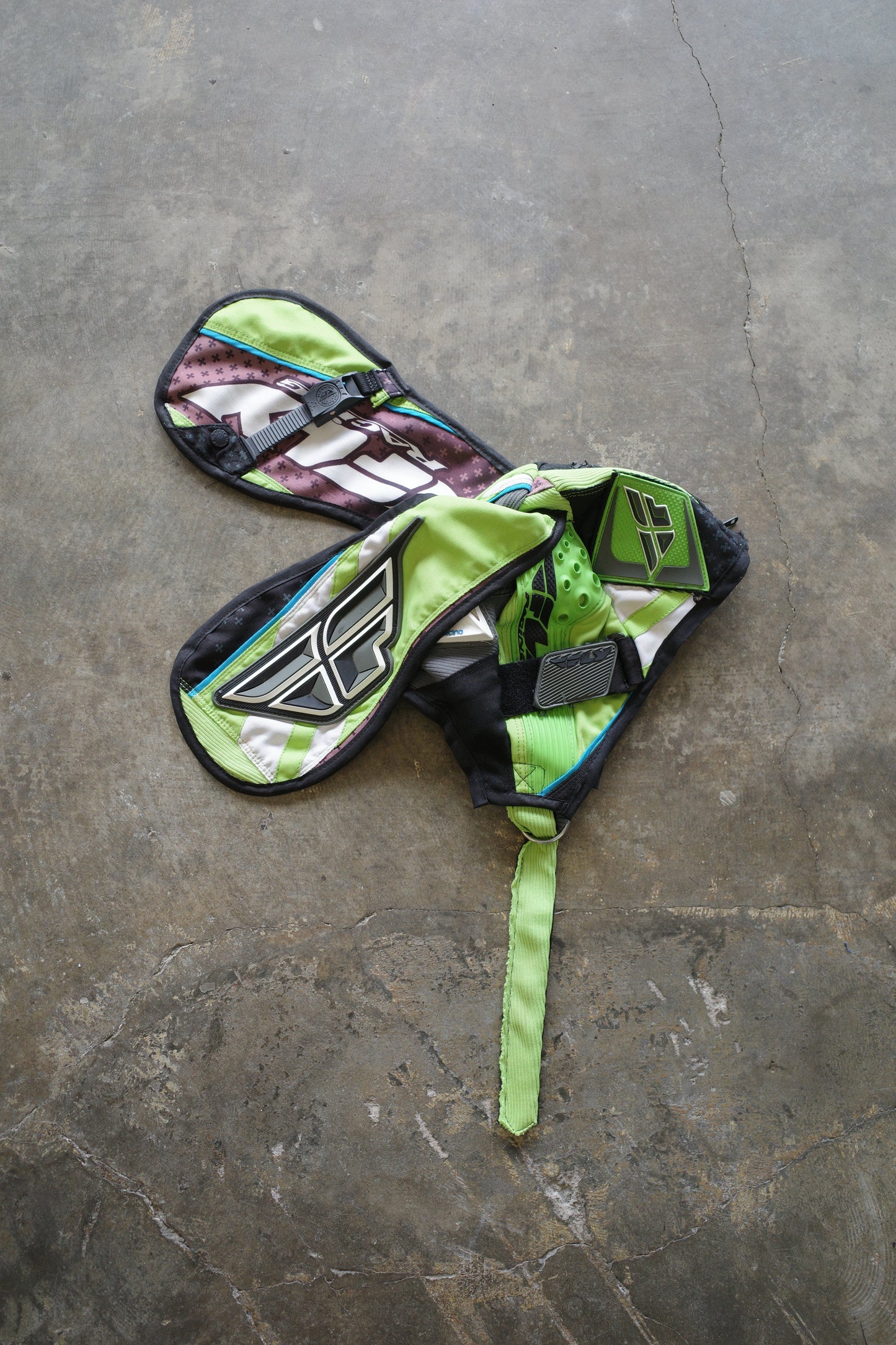 nag nag Bunny Ear Hat made with vintage FLY moto racing pants