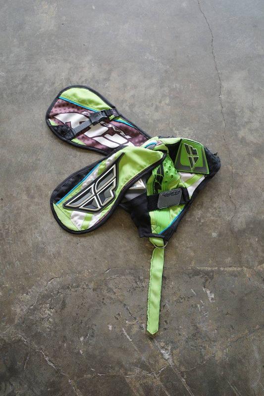 nag nag Bunny Ear Hat made with vintage FLY moto racing pants
