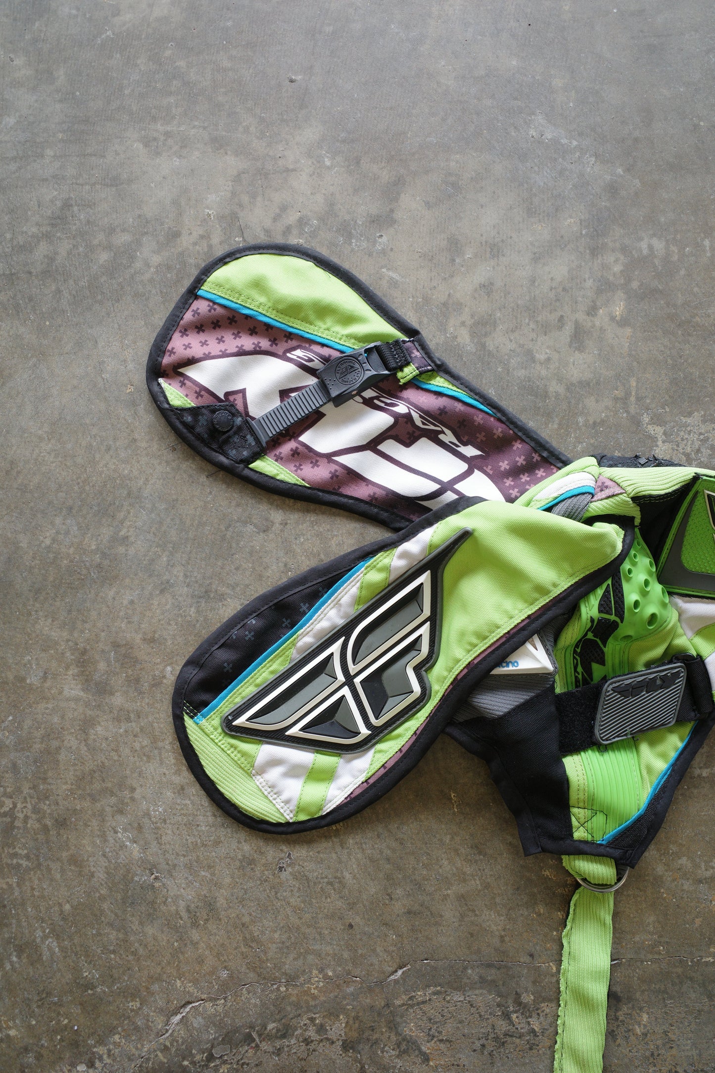 nag nag Bunny Ear Hat made with vintage FLY moto racing pants