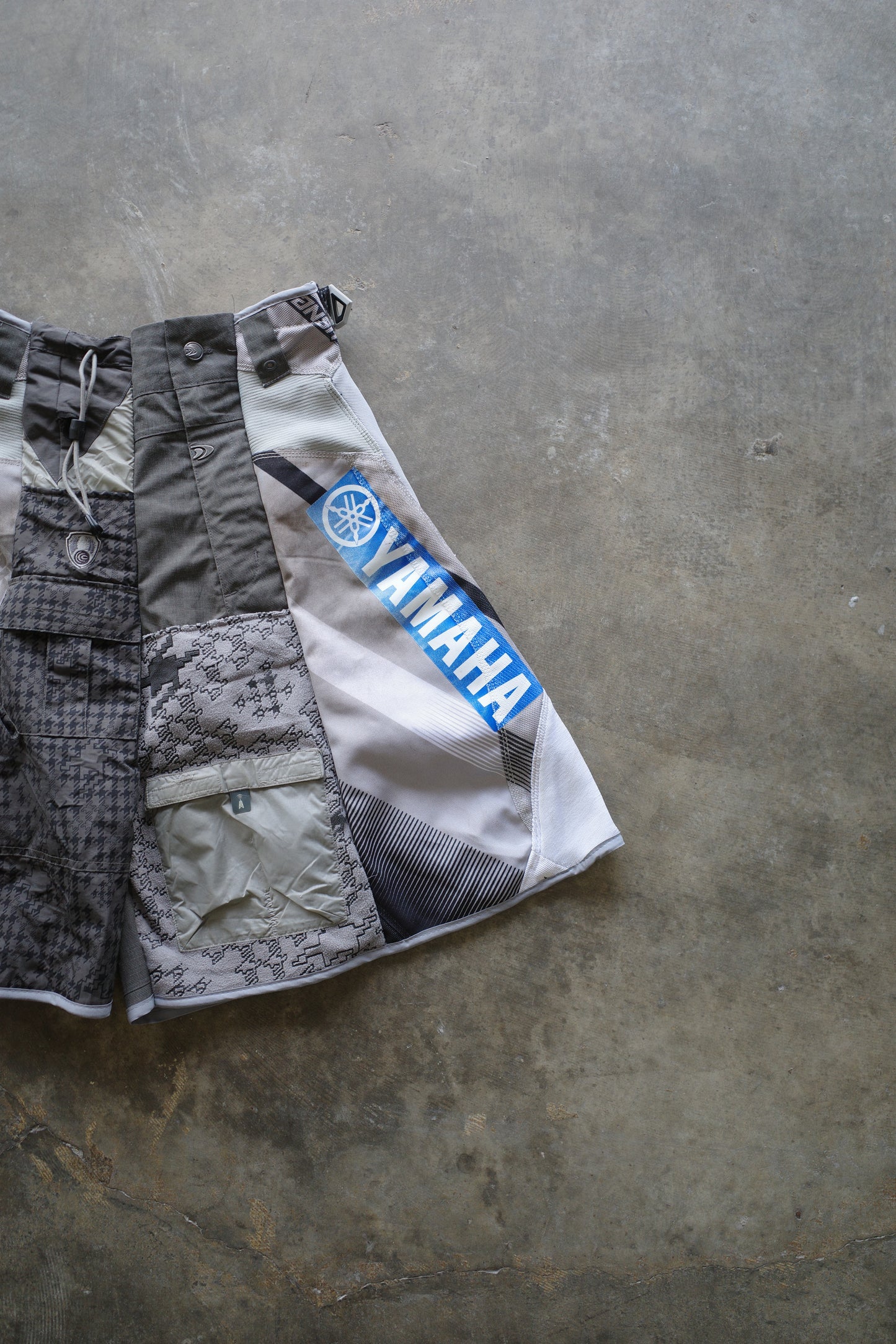 nag nag Baggy Shorts (30)/made with vintage YAMAHA moto racing pants&SALOMON ski pants