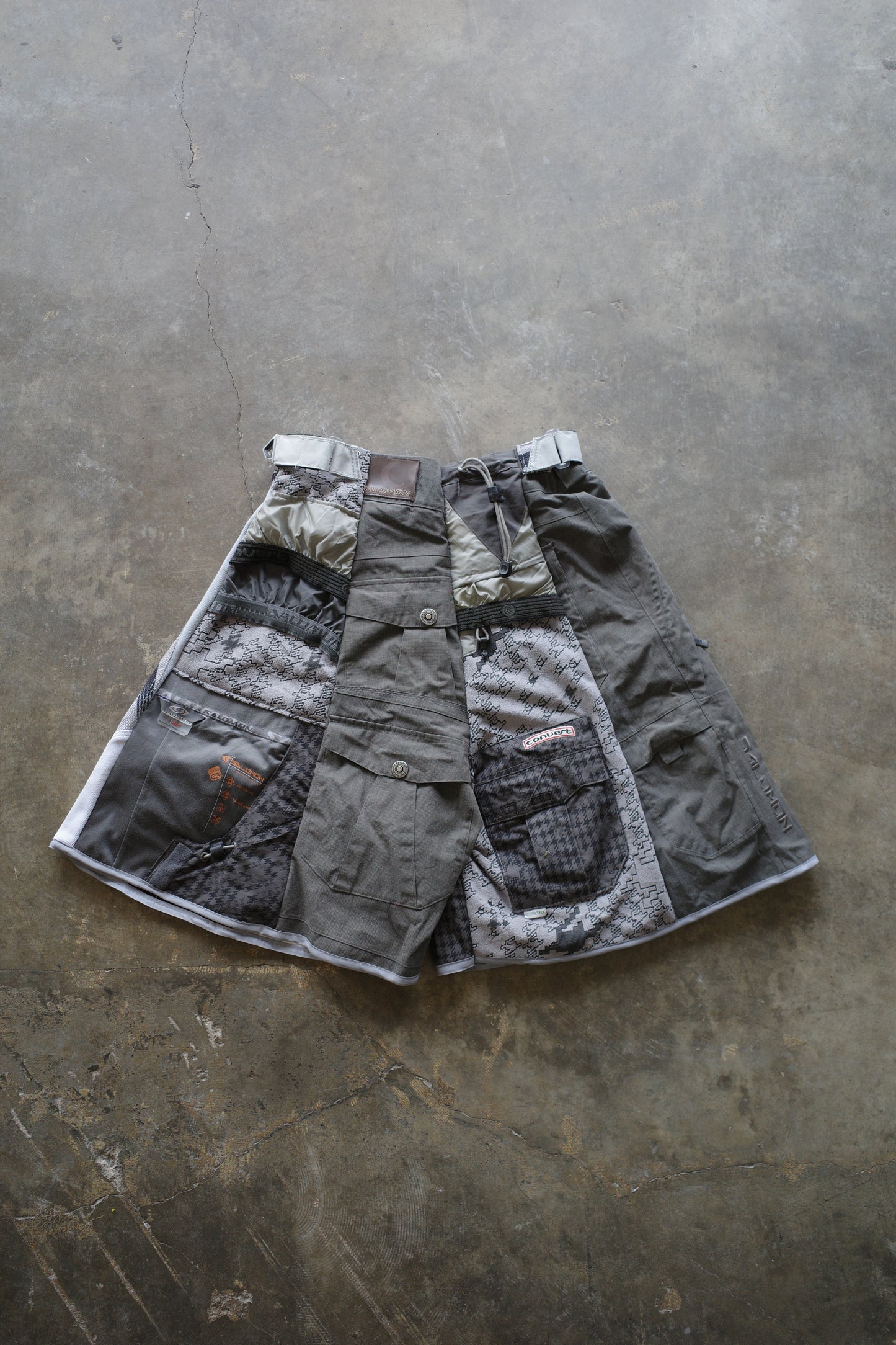 nag nag Baggy Shorts (30)/made with vintage YAMAHA moto racing pants&SALOMON ski pants