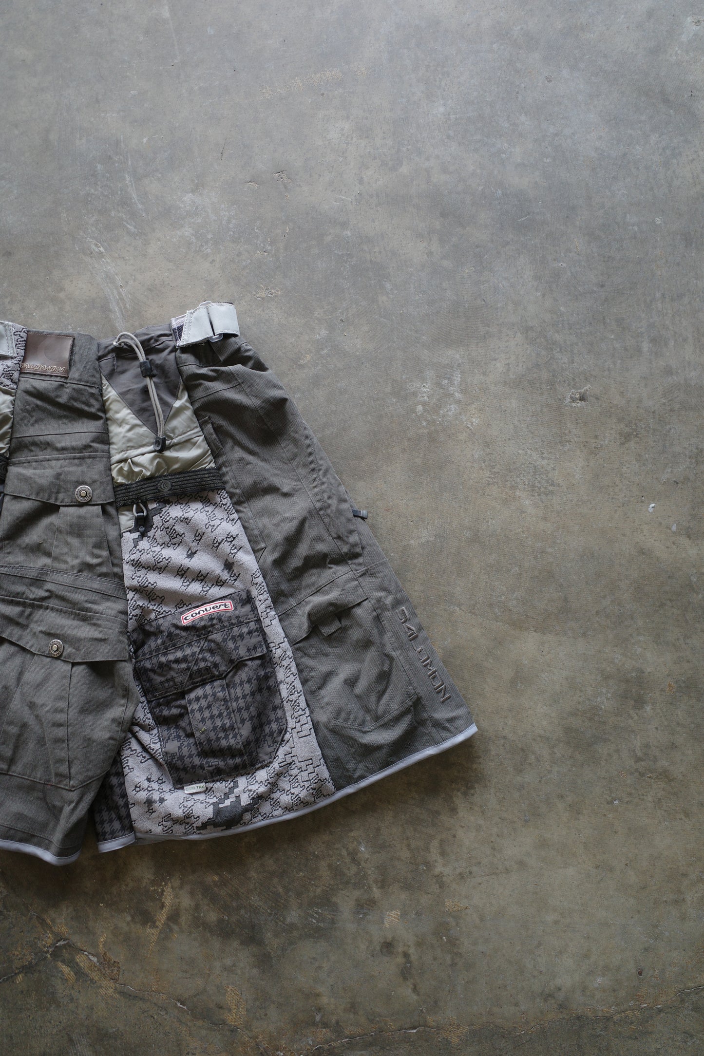 nag nag Baggy Shorts (30)/made with vintage YAMAHA moto racing pants&SALOMON ski pants