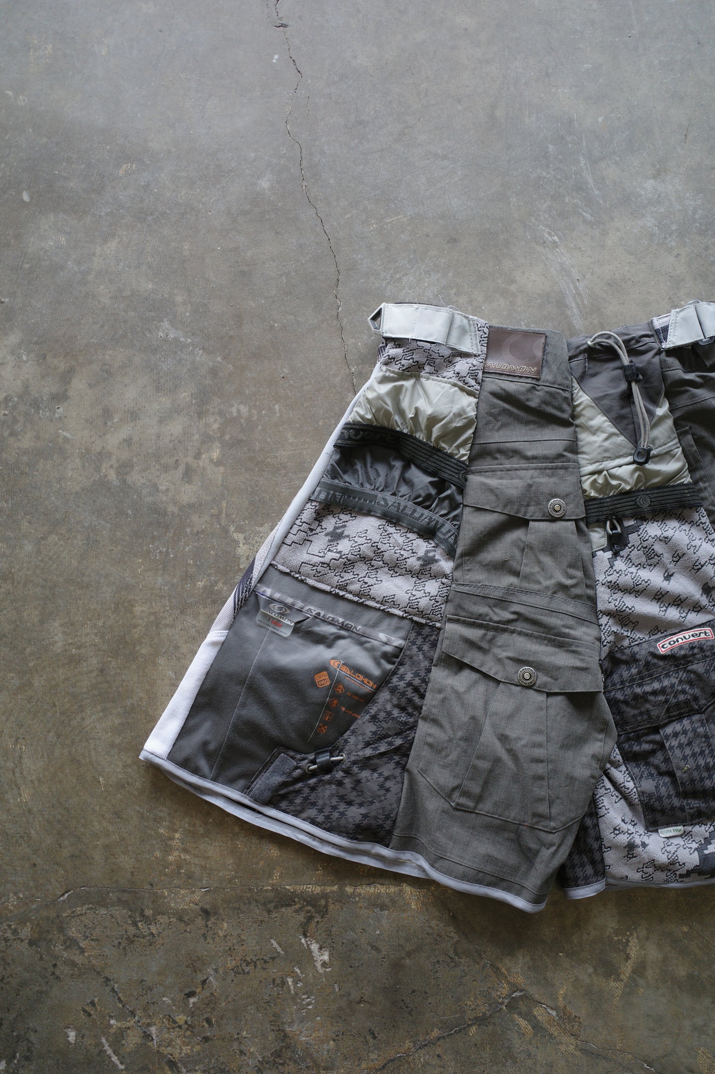 nag nag Baggy Shorts (30)/made with vintage YAMAHA moto racing pants&SALOMON ski pants