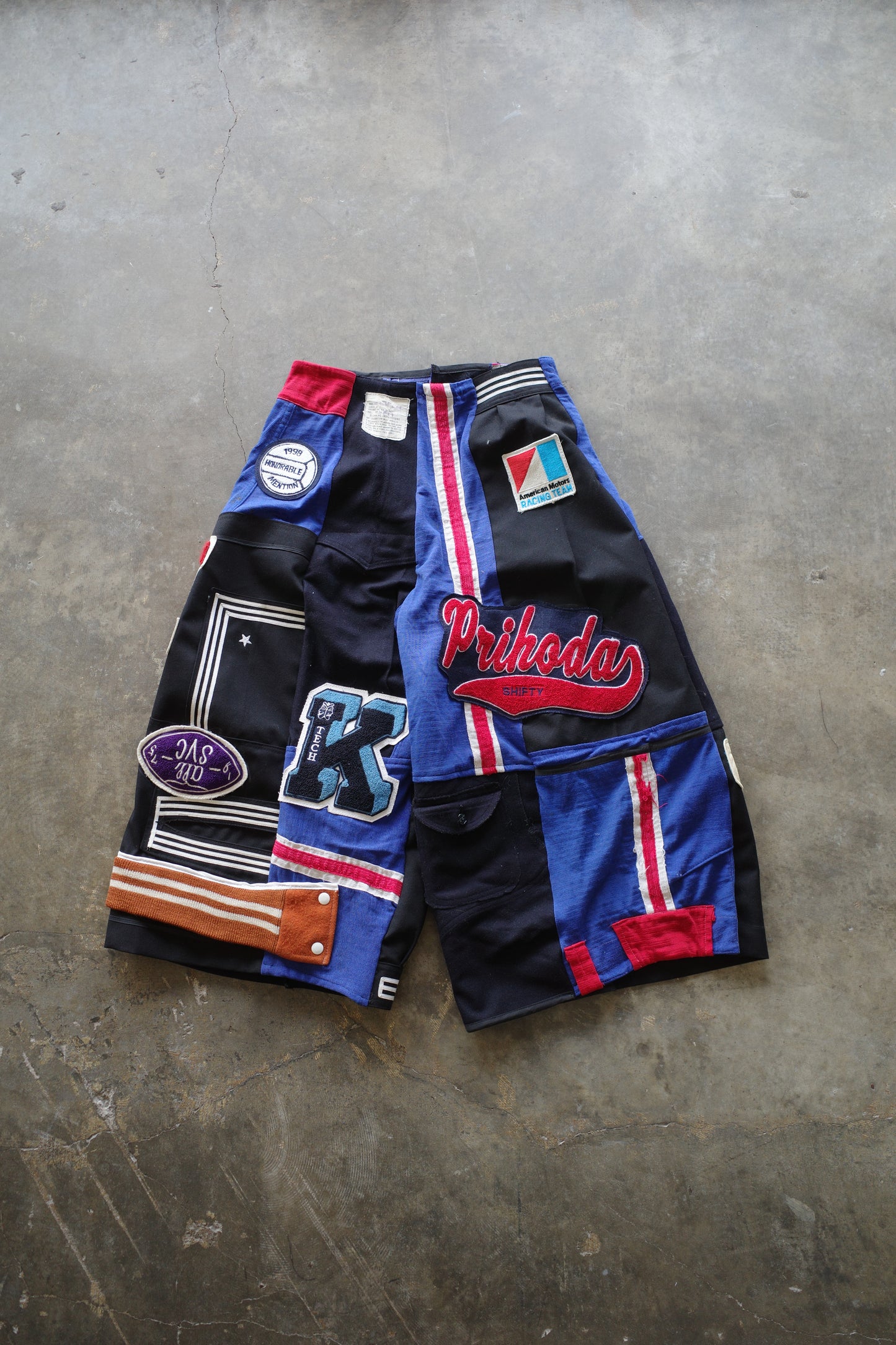 Wide Legged nag nag Pants(S) / made with vintage US.NAVY ISSUES wool fabric & vintage patches