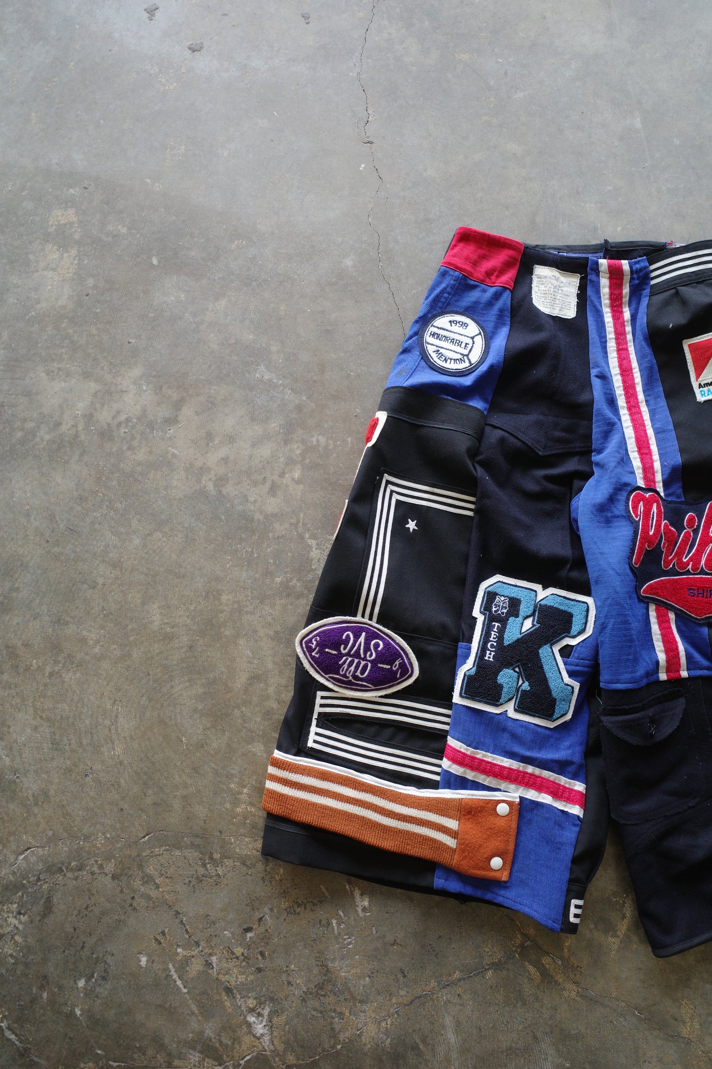 Wide Legged nag nag Pants(S) / made with vintage US.NAVY ISSUES wool fabric & vintage patches