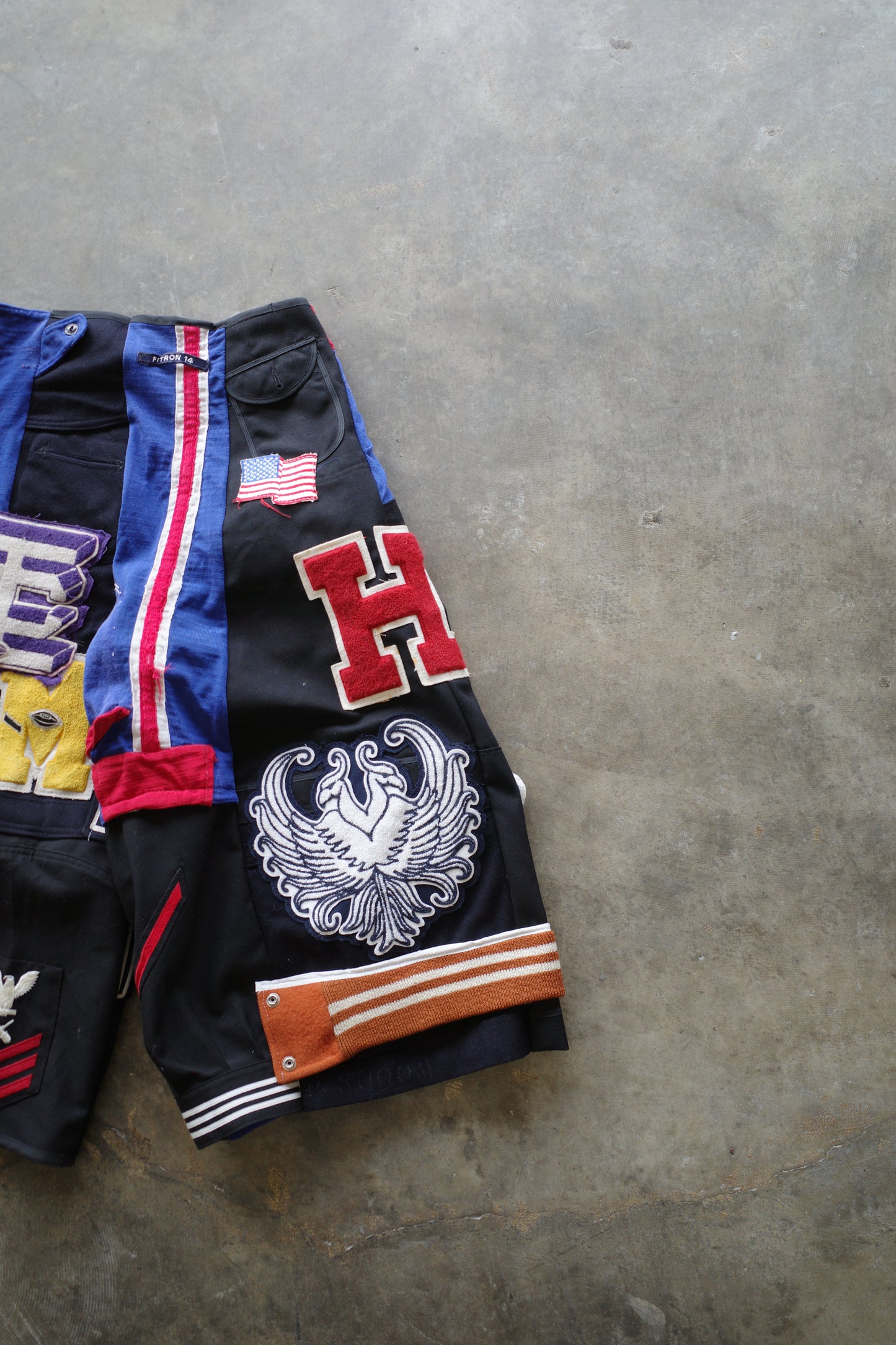 Wide Legged nag nag Pants(S) / made with vintage US.NAVY ISSUES wool fabric & vintage patches