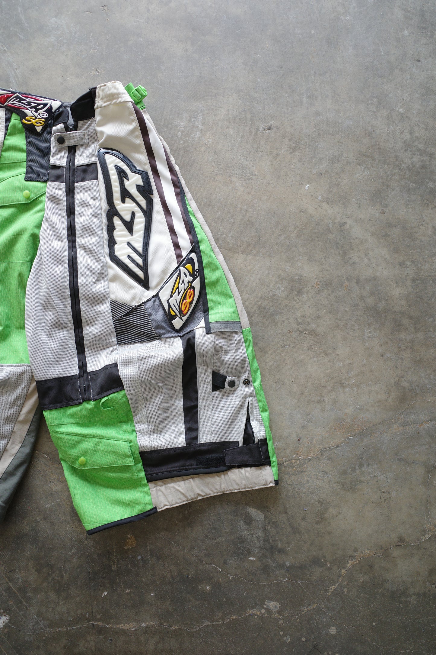 Wide Legged nag nag Pants(S)/made from vintage MSR moto racing pants &vintage Columbia CONVERT Ski trousers